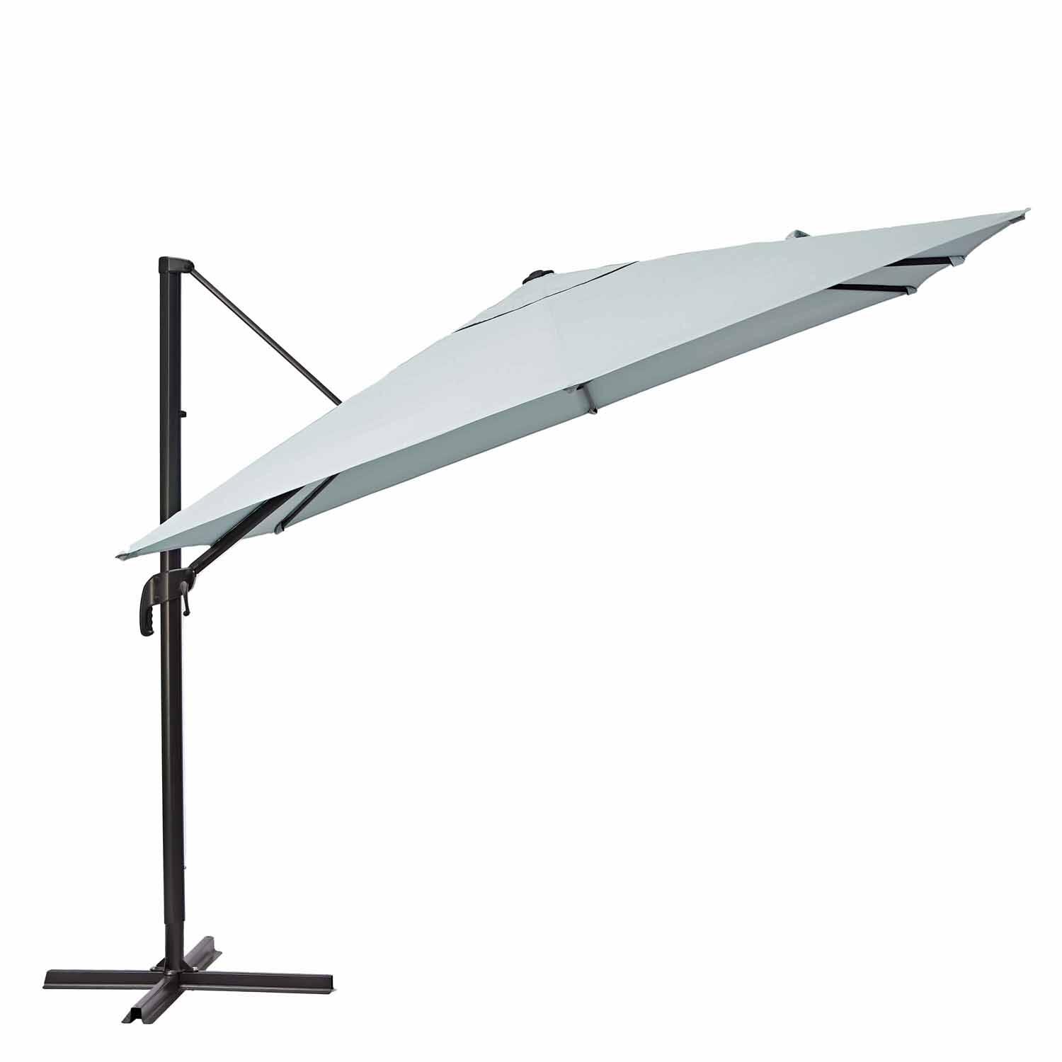 Parasol de aluminio y acero naterial aura azul 286x286 cm