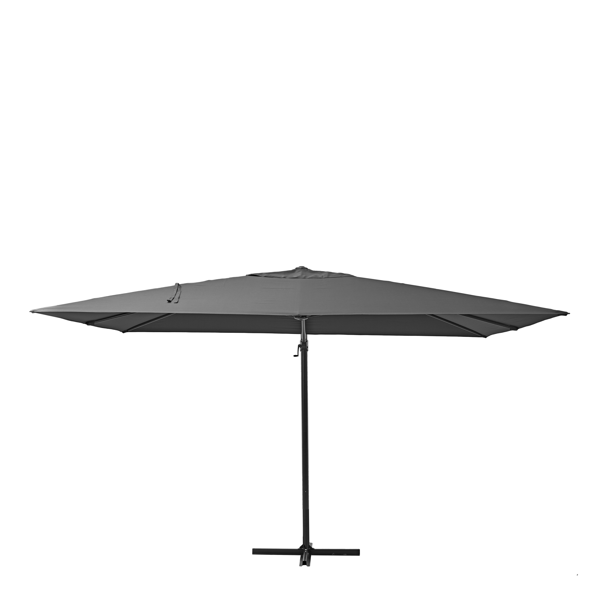Parasol excéntrico de aluminio / acero naterial aura gris 281x386.5 cm de la marca NATERIAL