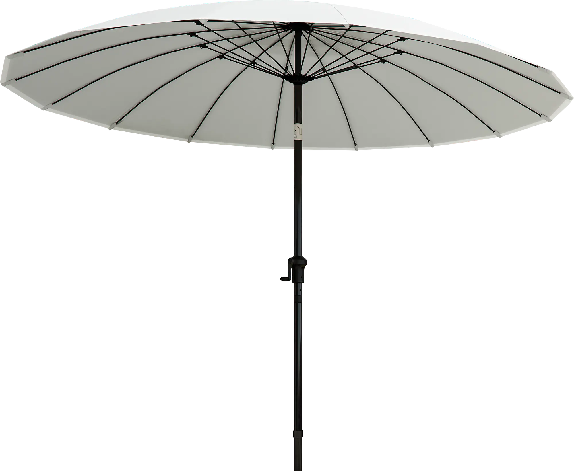Parasol redondo de aluminio naterial sinae blanco ø 252 cm