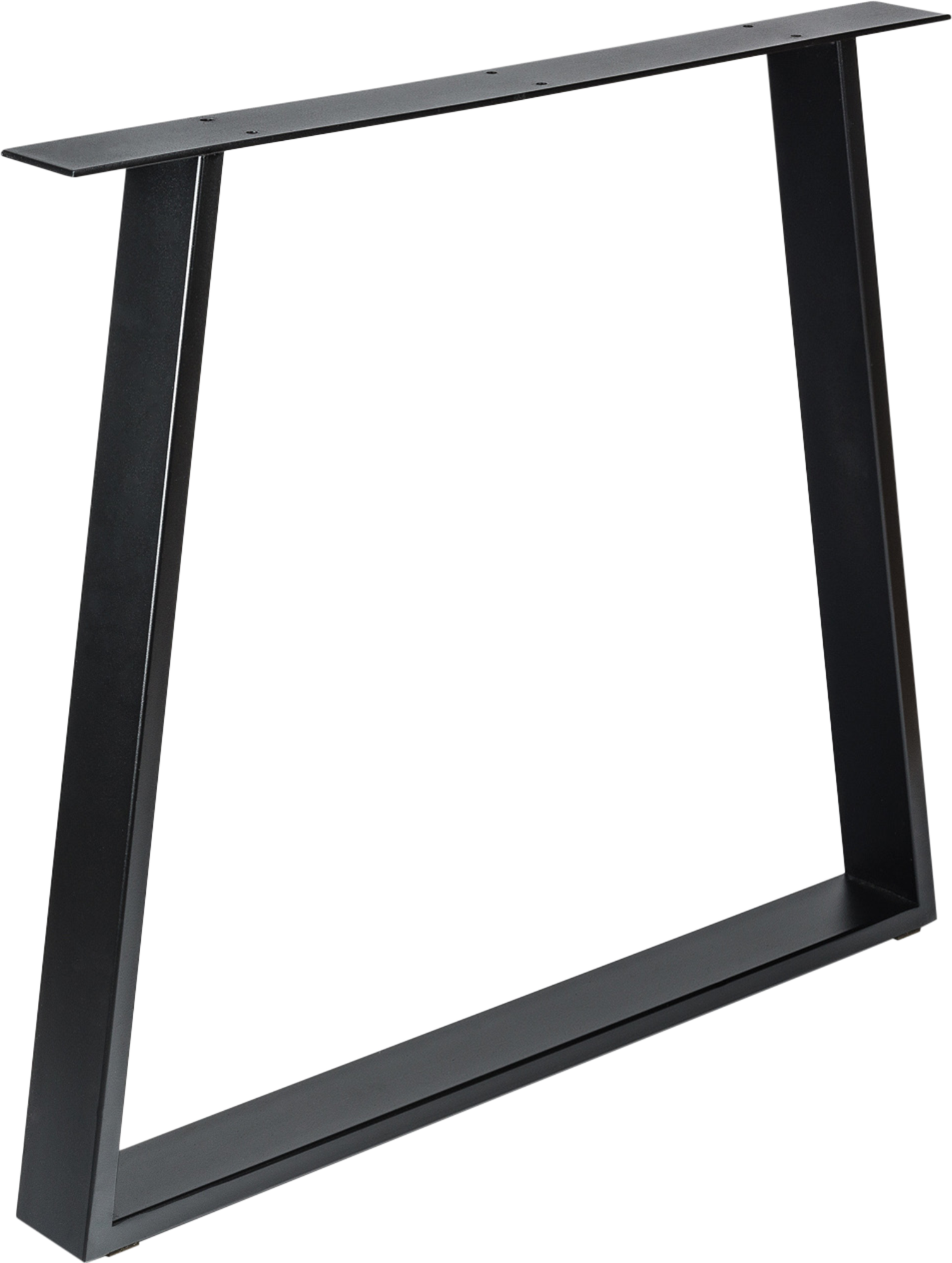 Pata fija trapecio de acero para mesas y encimeras 78 x 71,2 cm color negro mate