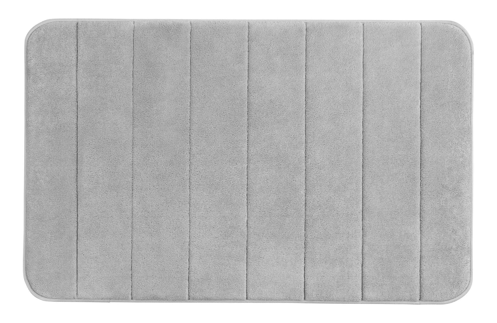 Alfombra de baño rectangular memory 50x80 cm gris