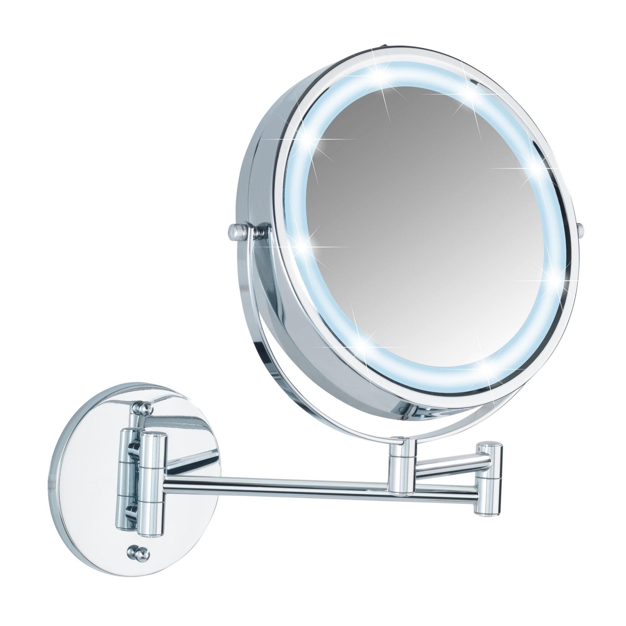 Espejo cosmético de aumento con luz Style x 3 gris / plata
