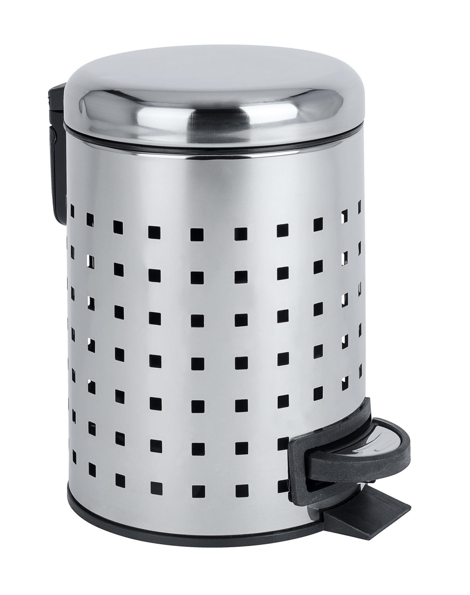 Papelera de baño con pedal acero inox leman perforado 3 l de la marca Wenko
