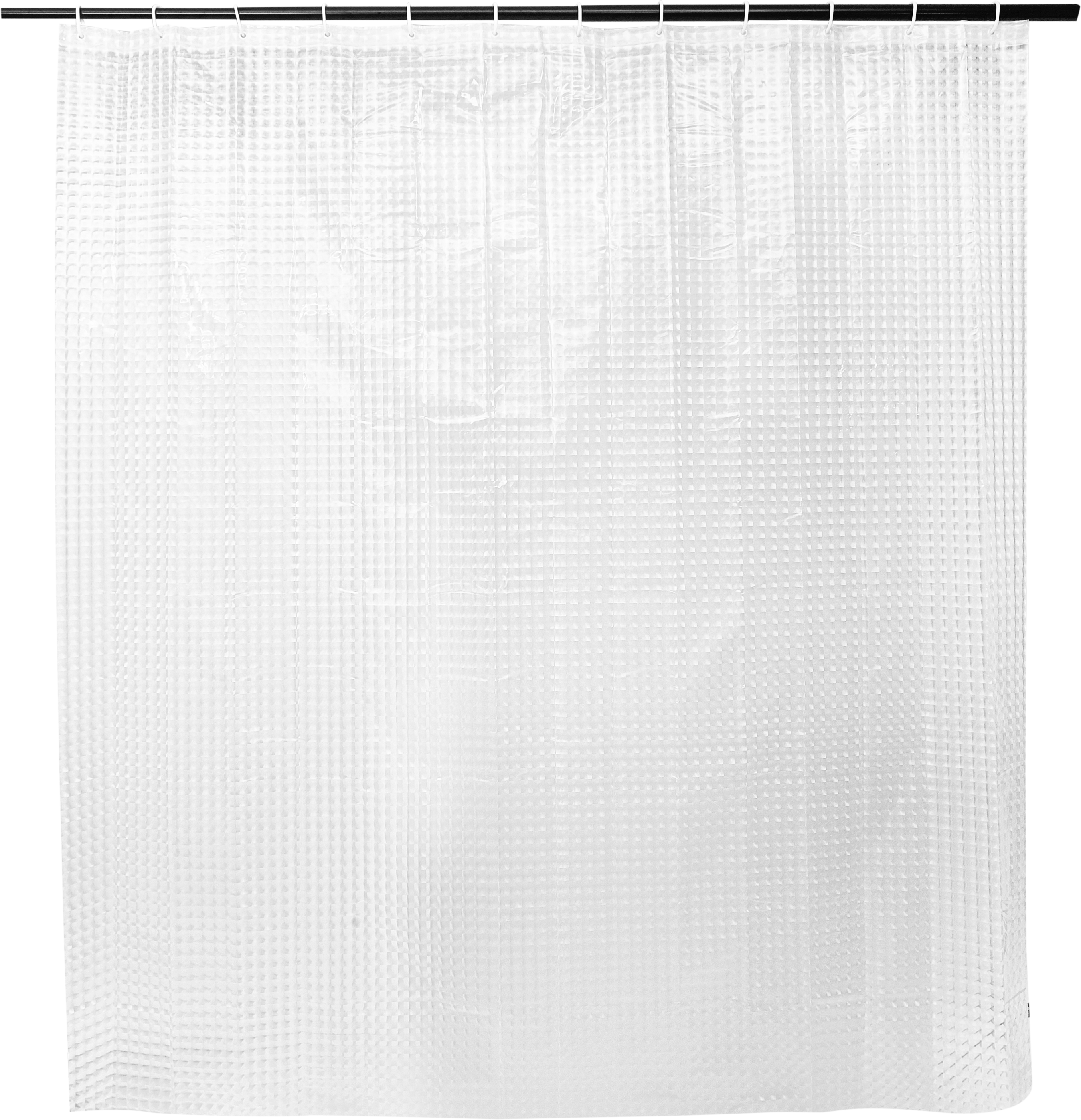 MOLEDA Cortina de Ducha Transparente 180x200 cm, 3D PEVA Clear