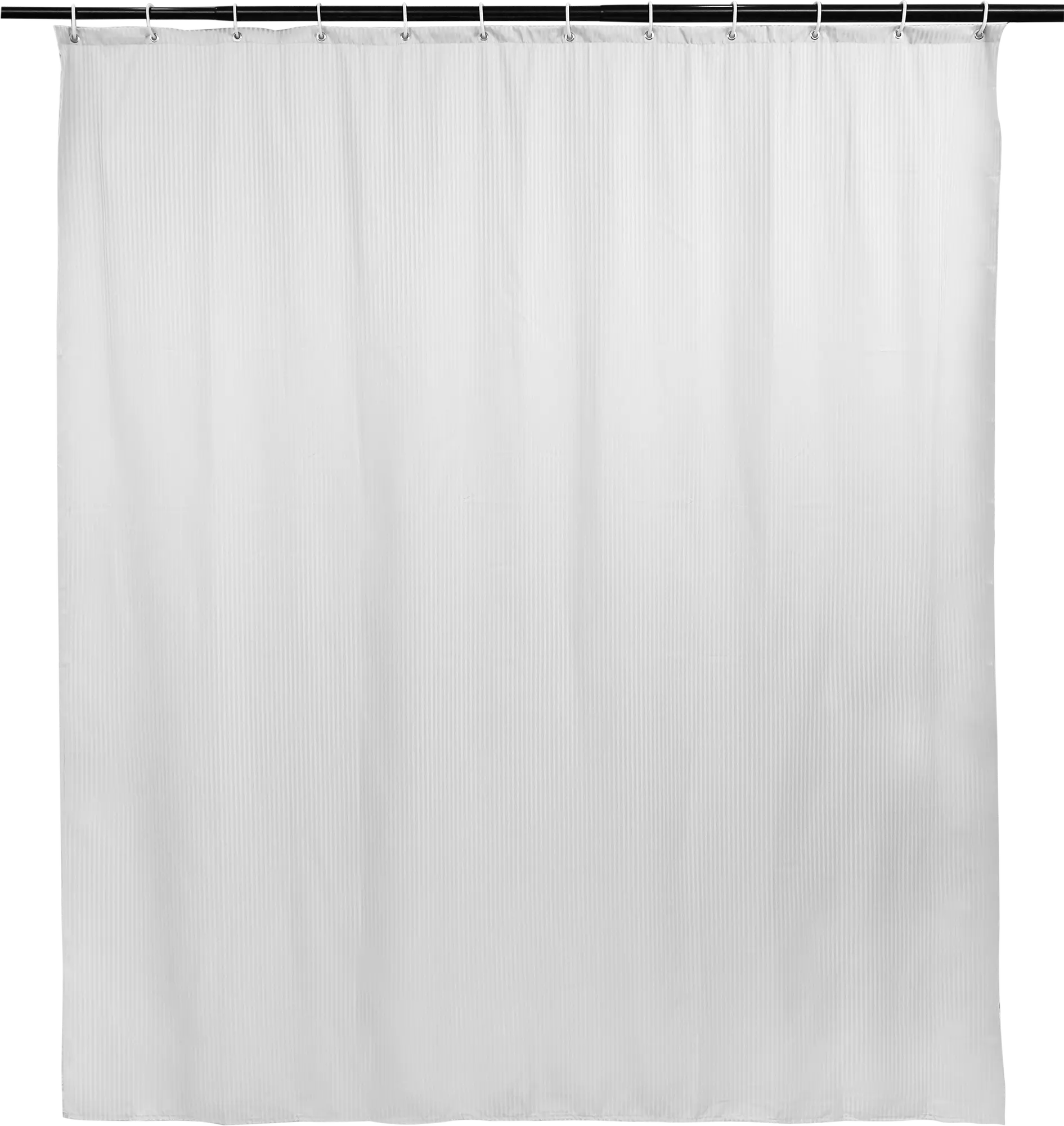 Cortina de Baño blanca tela lino-algodón, tamaño 180x200cm - Tienda Hohos