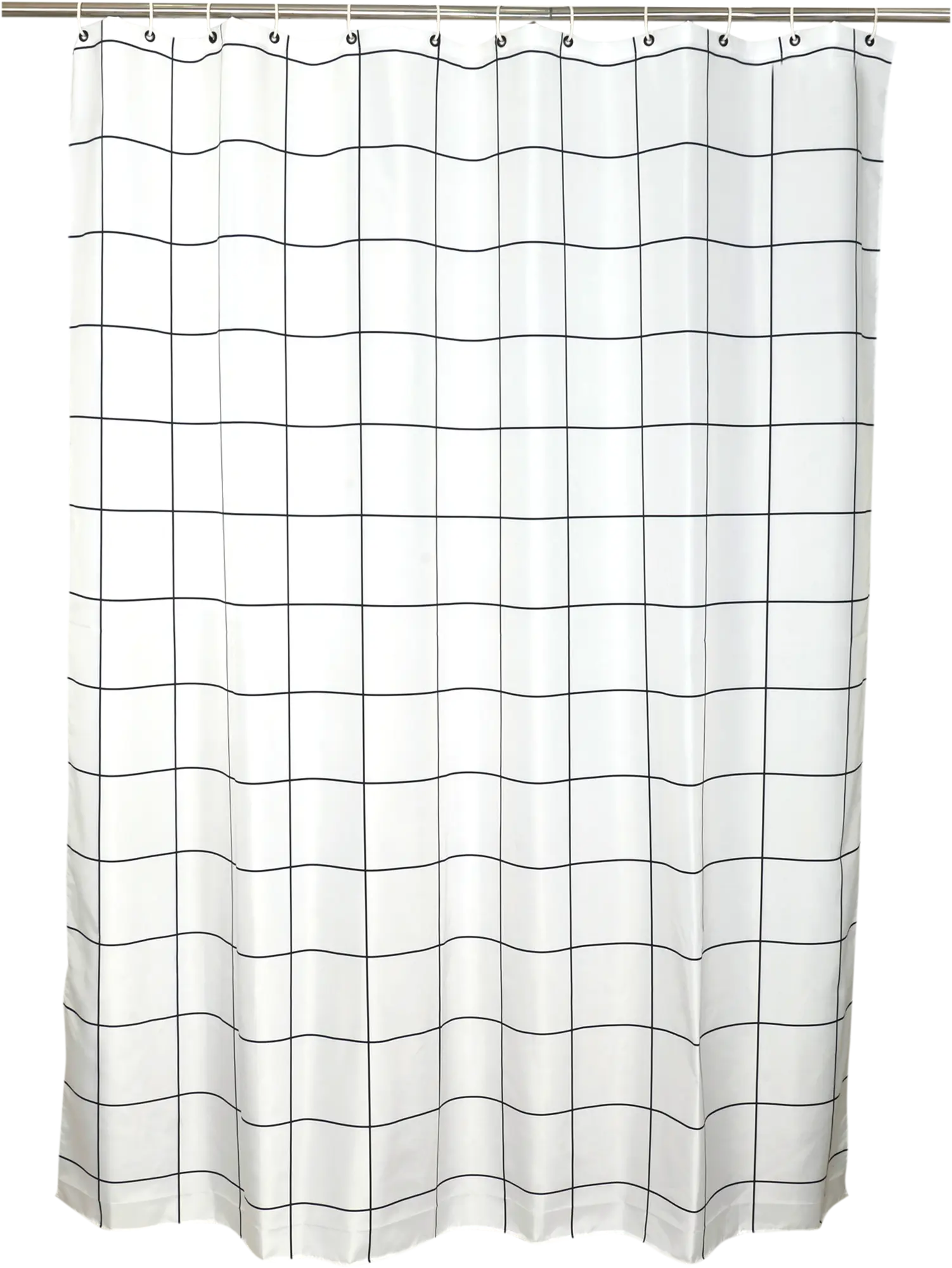 Cortina de baño neo grid algodón+poliéster 180x200 cm