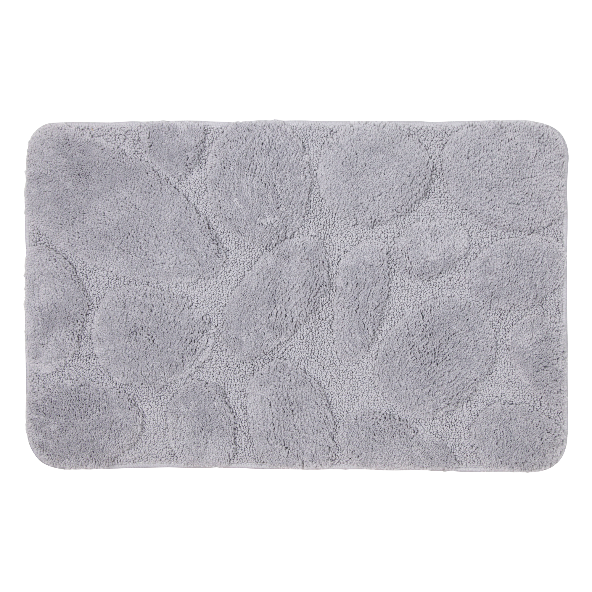 Alfombra de baño rectangular pebbles 50x80 cm gris