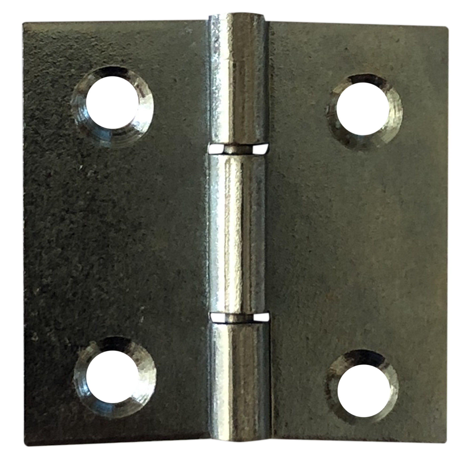 Bisagra rectangular de hierro cincado y 2x40 mm