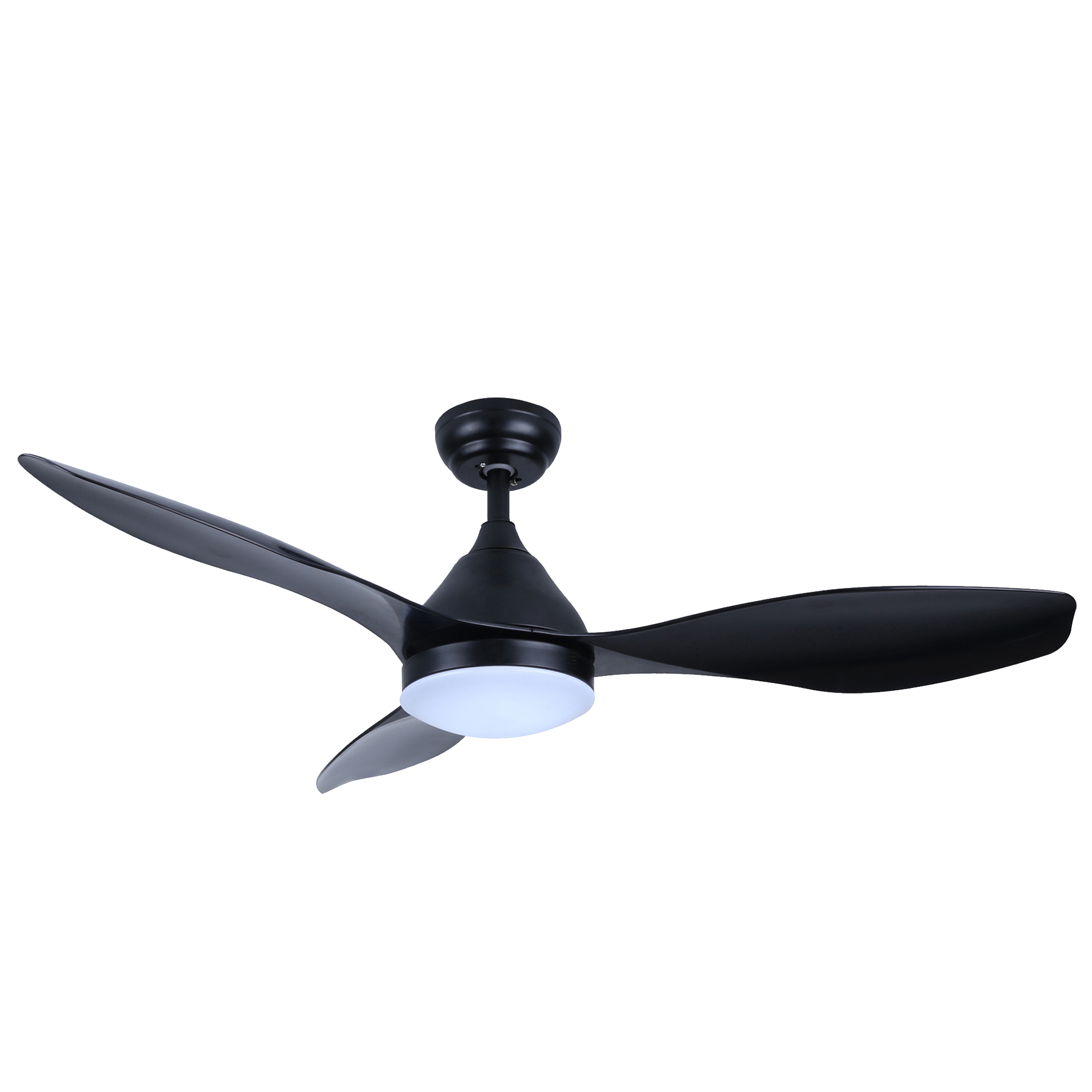 Ventilador de techo con luz motor dc stel negro color luz regulable 122 cm
