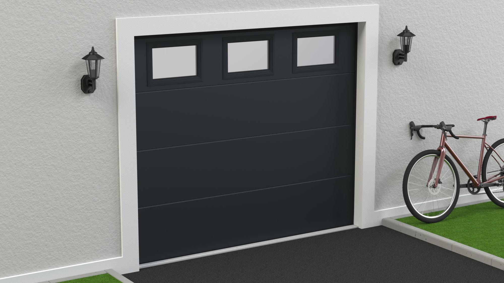 Puerta de garaje space gris de 212,5x250 cm tg