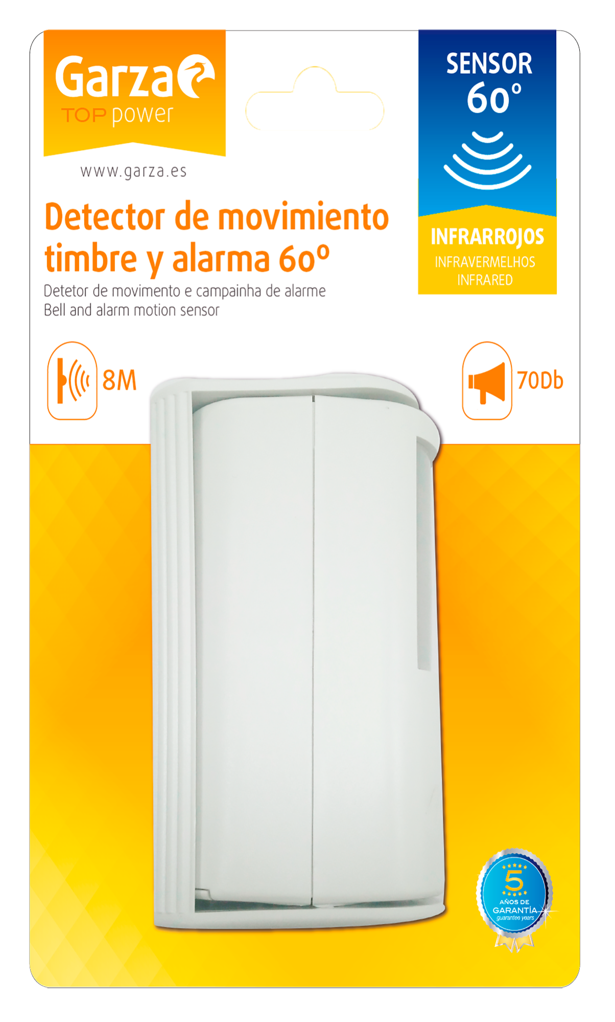 Detector de movimiento Timbre alarma 360° Techo | Merlin