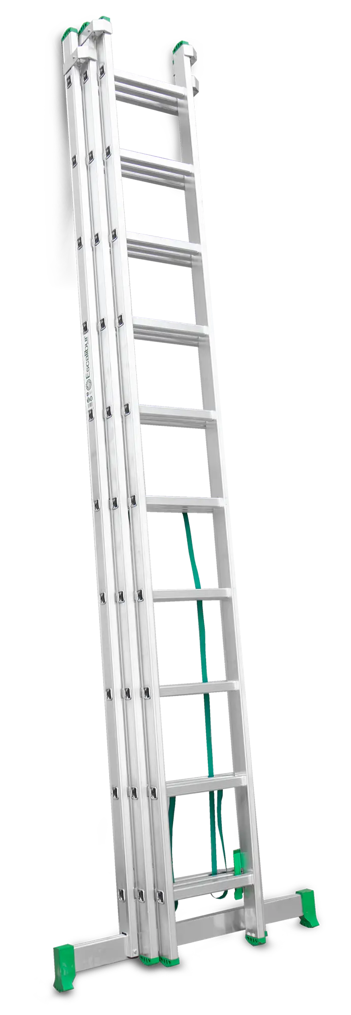 Escalera multiuso de tres tramos aluminio 10+10+10 peldaños