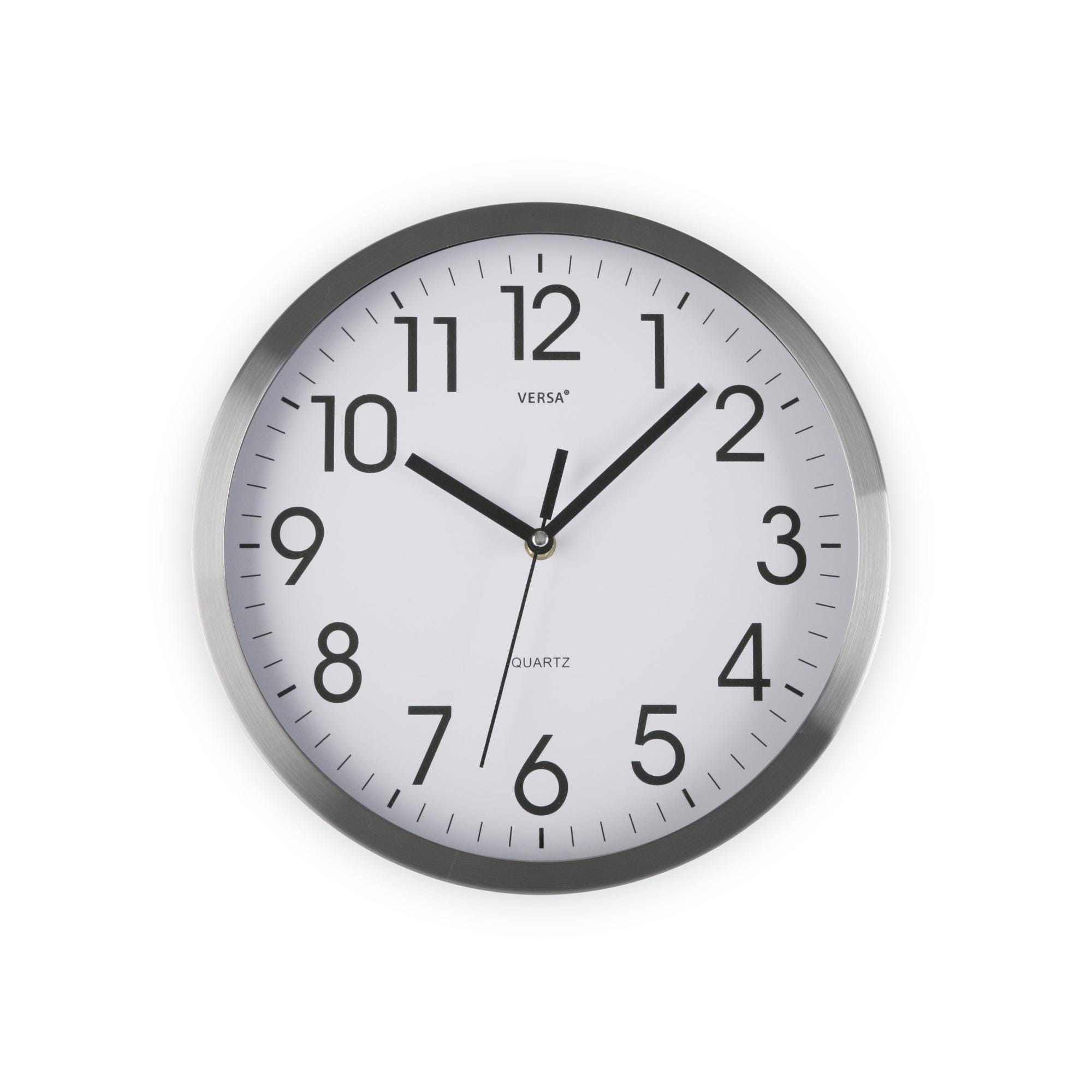 Reloj de cocina a pared redondo gris QUO de 25 cm
