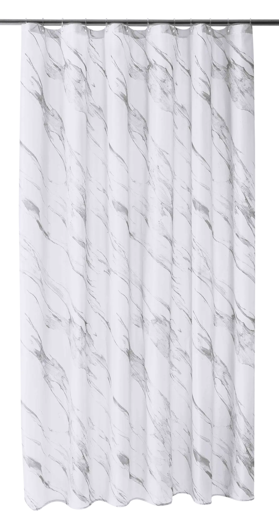 Cortina de baño marble gris poliéster 180x200 cm
