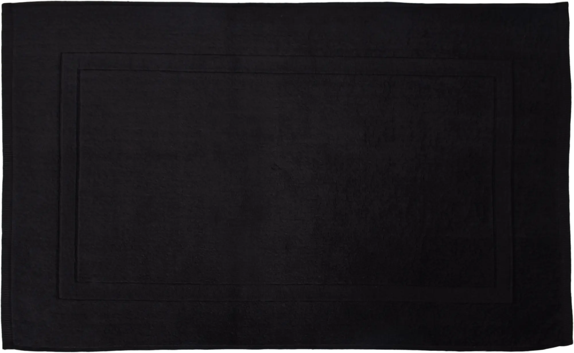 Alfombra de baño rectangular terry 50x80 cm negro