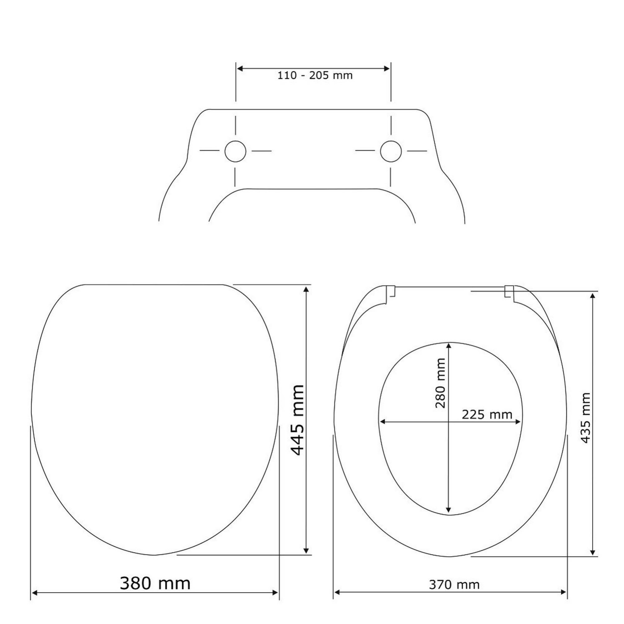 Asiento De Inodoro Pozzi Ginori Modelo 500 - Resina Ureica, Higiénico Y Resistente