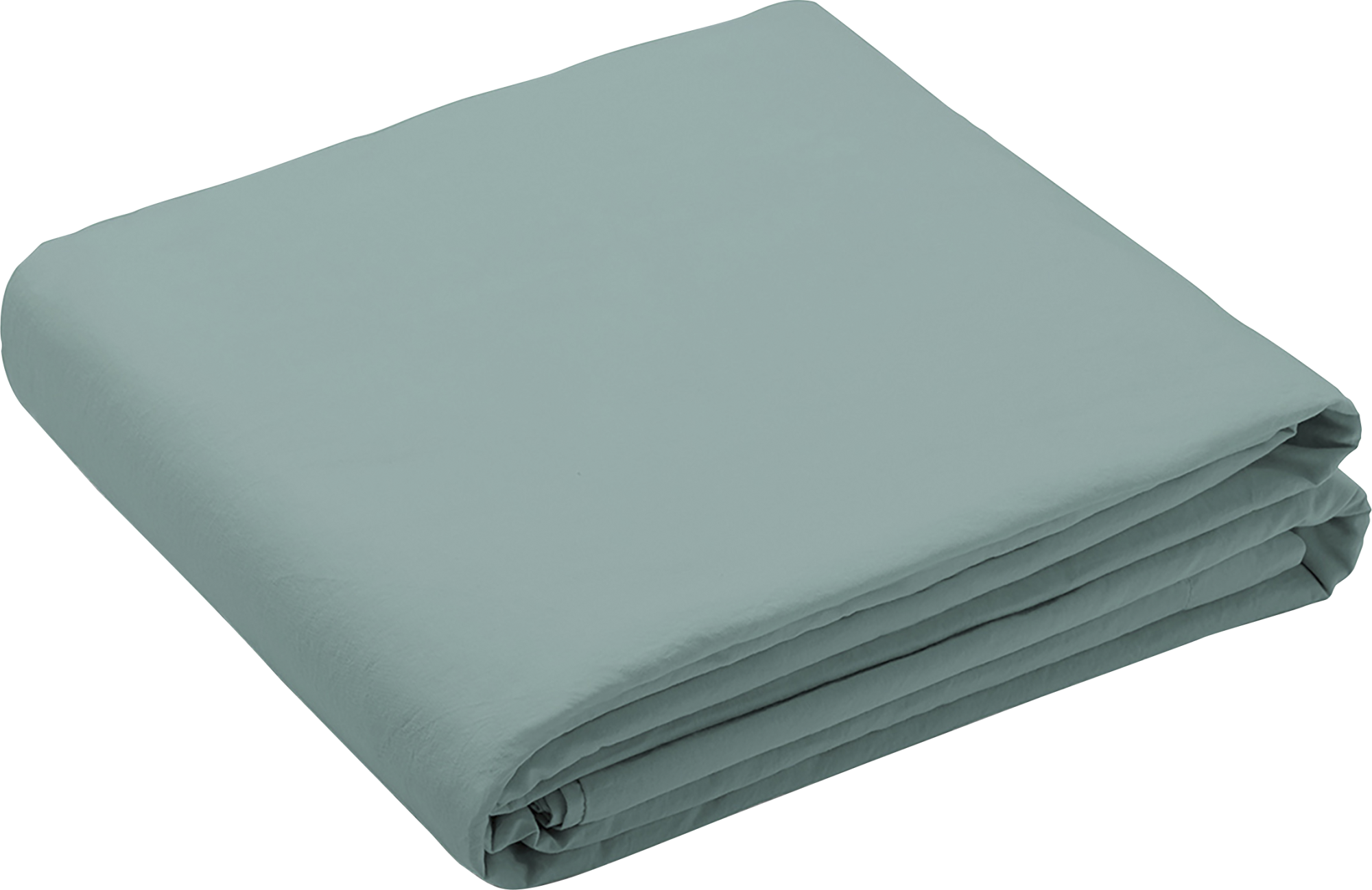 Sábana encimera Wash Grament percal 200 hilos verde menta para cama de