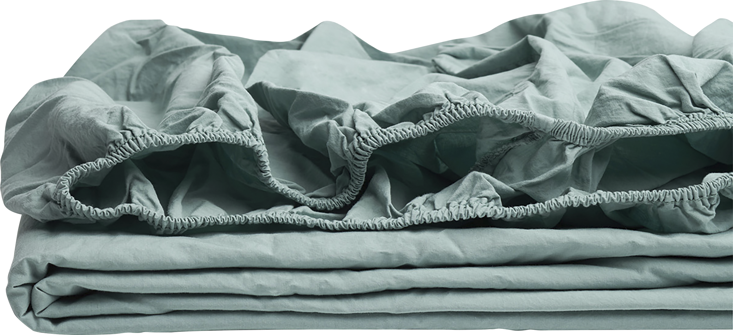 Sábana bajera wash grament percal 200 hilos verde menta para cama de 180 cm de la marca Sin marca