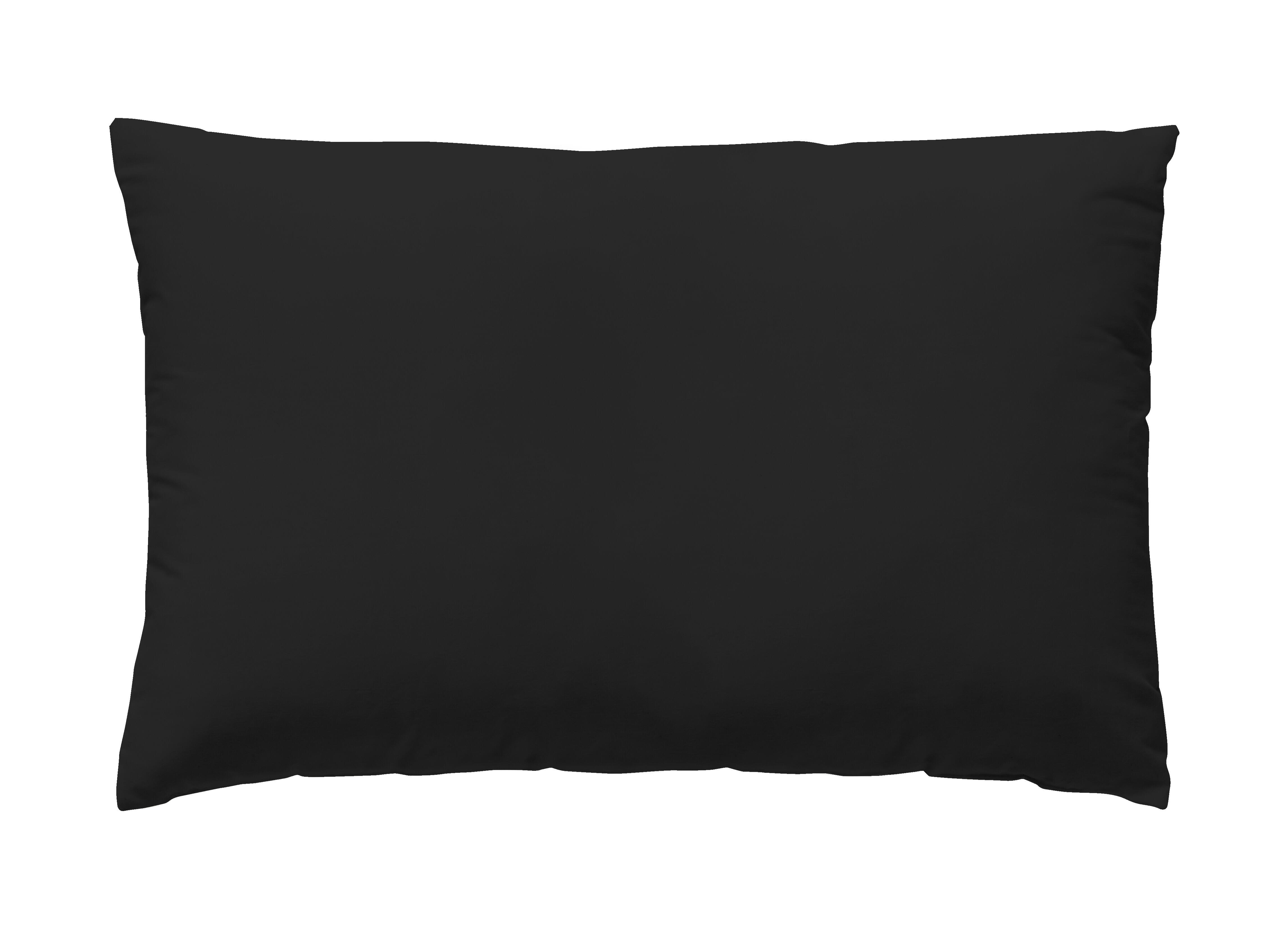 Funda de almohada wash garment algodón 200 hilos negro 50 x 75 cm