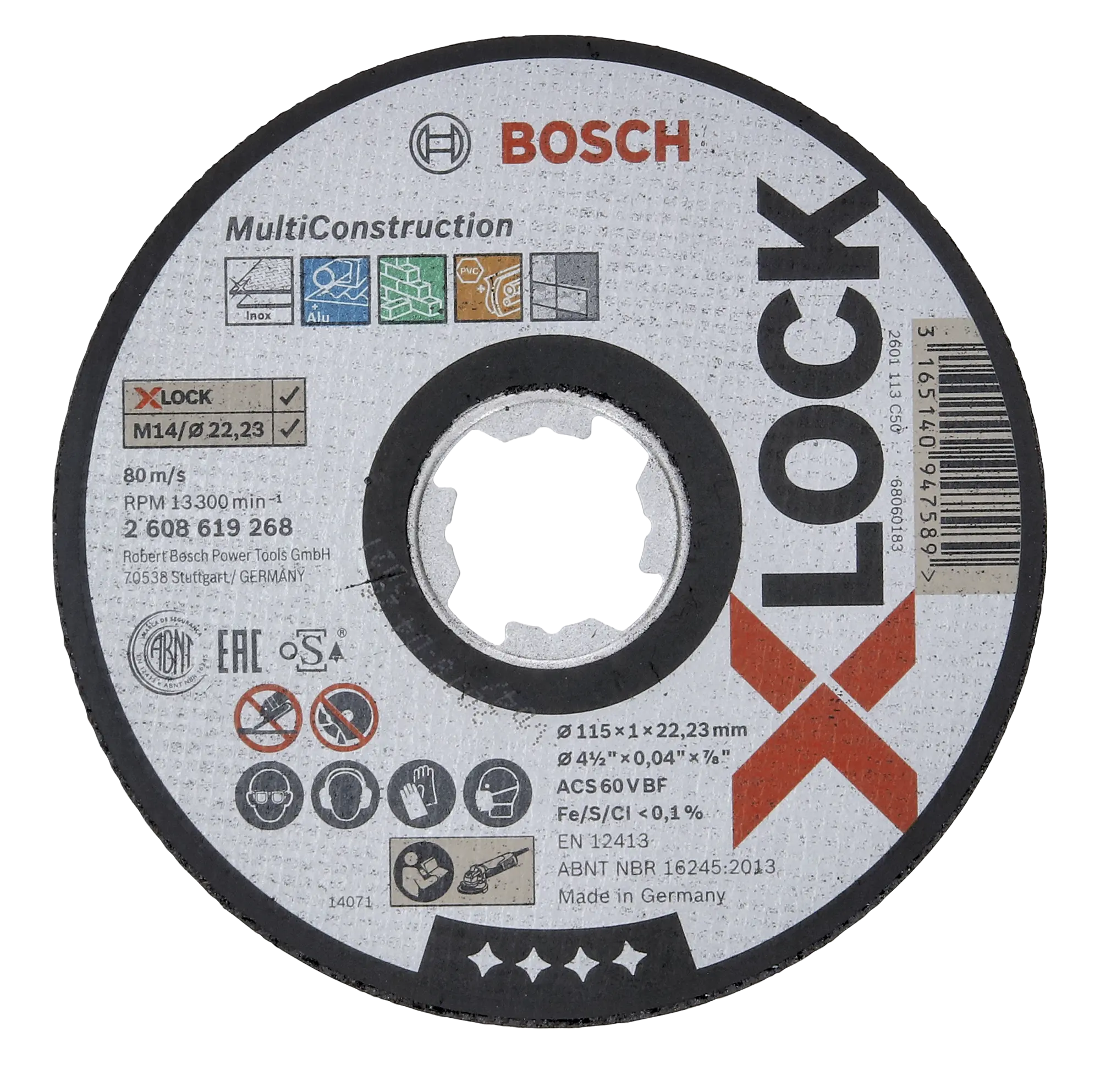 Disco mil hojas bosch xlock ø115 mm para multimaterial