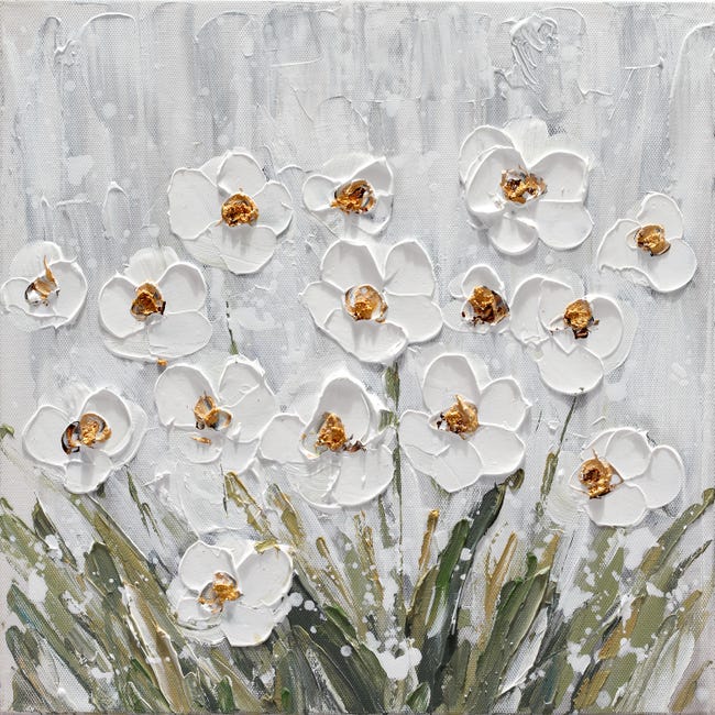 Pintura original Campo de Flores 1 30 x 30 cm | Leroy Merlin