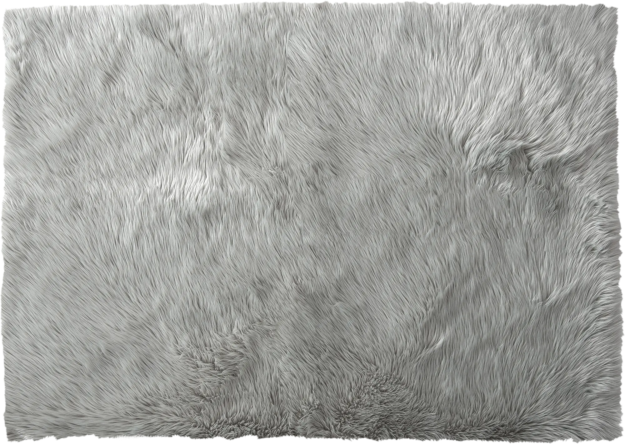 Alfombra pie de cama acrílico skin silver gris rectangular 70x120cm