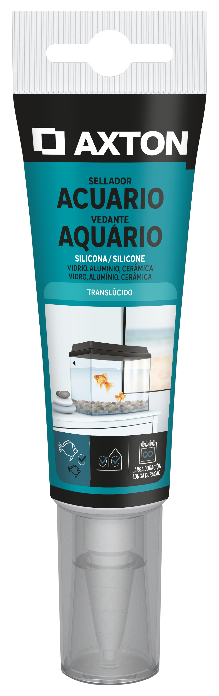Silicona para acuario AXTON 60 ml transparente