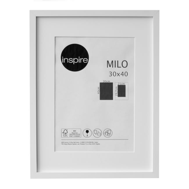 Sollozos ayudar vesícula biliar Marco Milo blanco INSPIRE 32 cm x 42 cm | Leroy Merlin