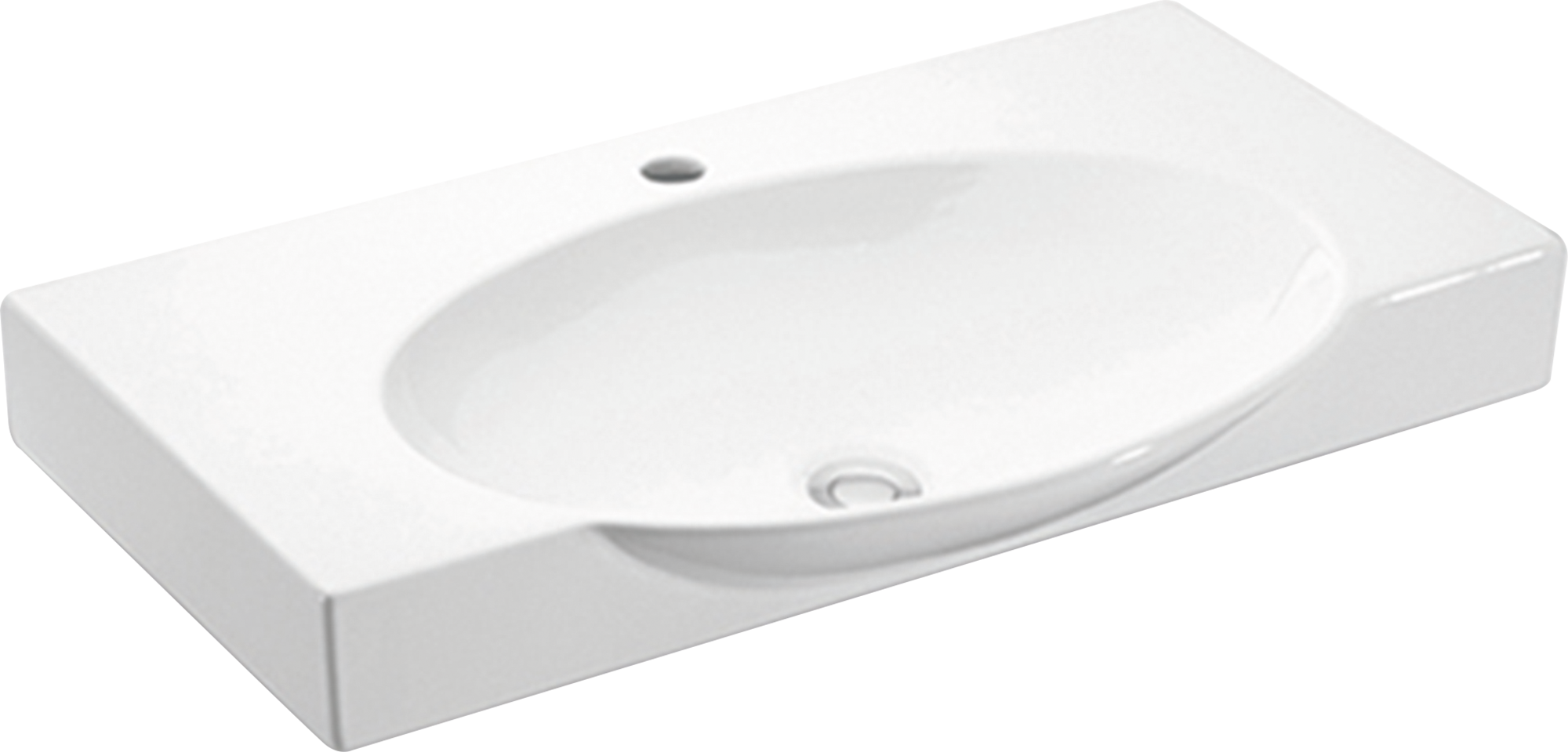 Lavabo suspendido copenhague blanco 81x15x48 cm