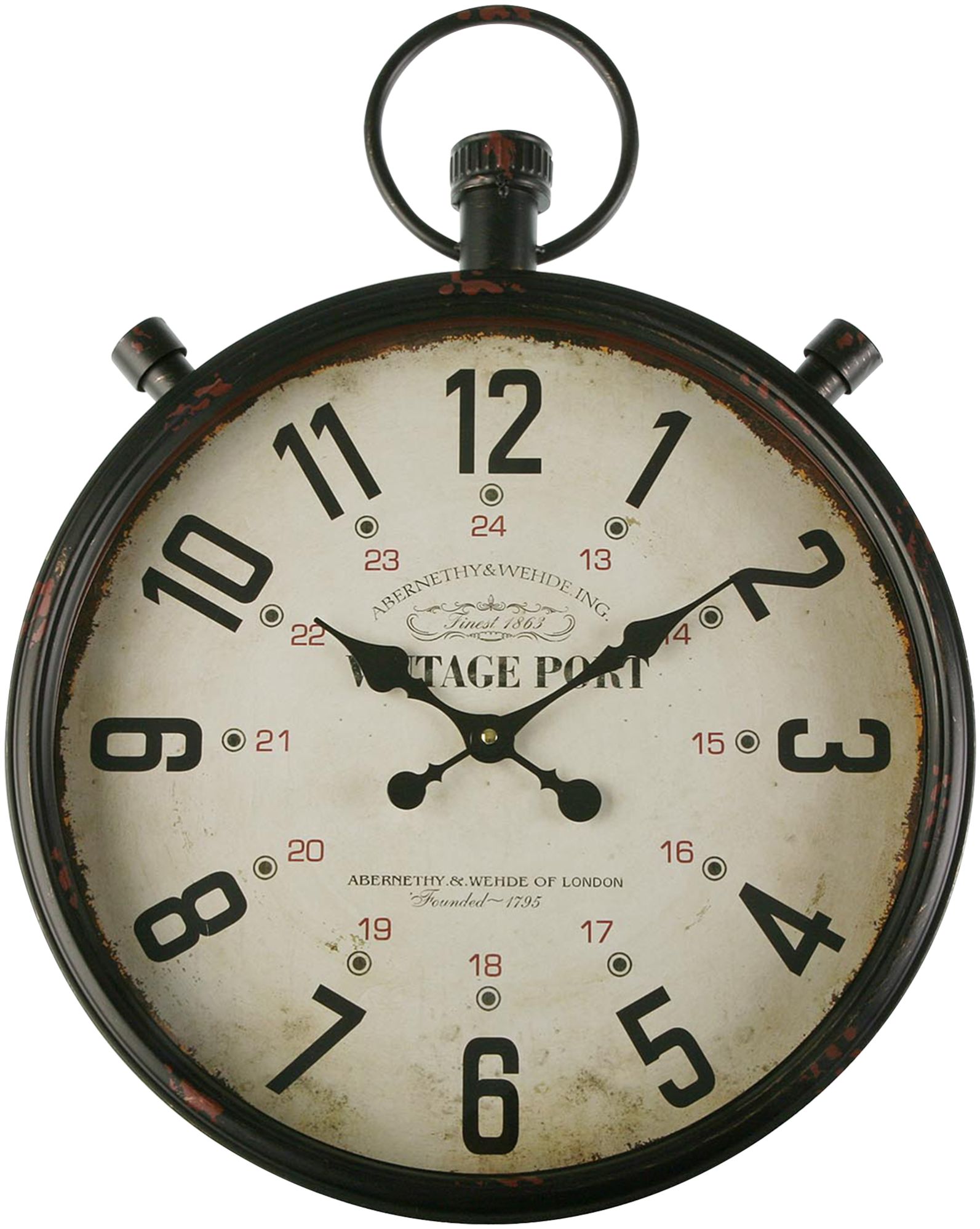 Reloj de pared redondo marr n QUO de 44 cm Leroy Merlin