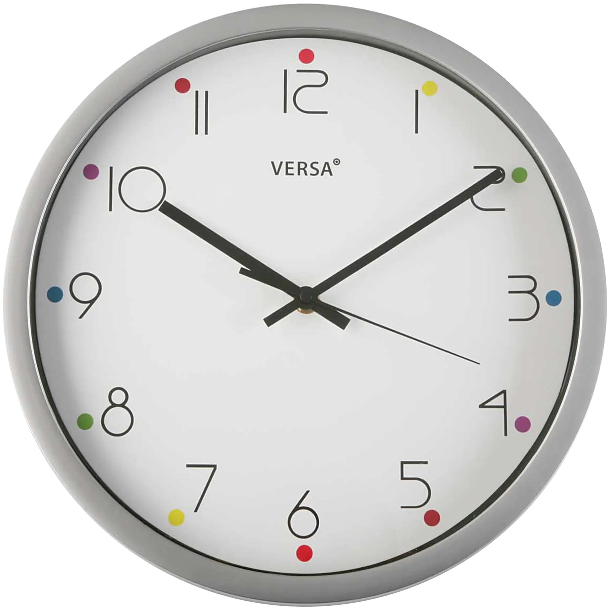 Reloj de cocina a pared redondo gris QUO de 70 cm