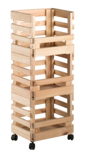 Maison Exclusive Baúl almacenaje madera contrachapada gris hormigón  50x30x28 cm