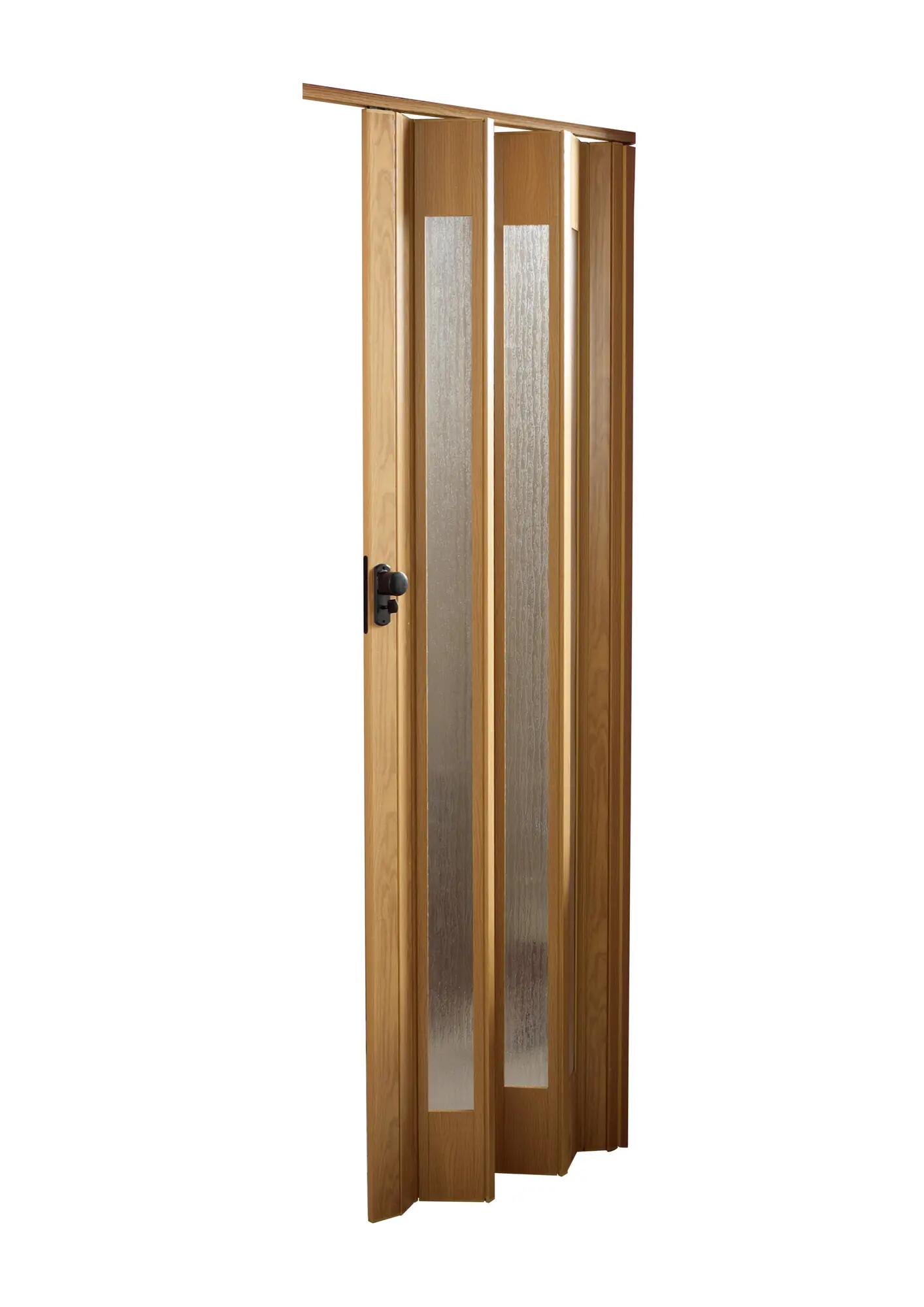 Puerta plegable de PVC roble 85 x 205 cm.