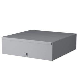 Caja de Almacenamiento Plegable, Cesta Almacenaje Gris con cremallera.  Cajones Organizadores de Tela 31x31x31 cm