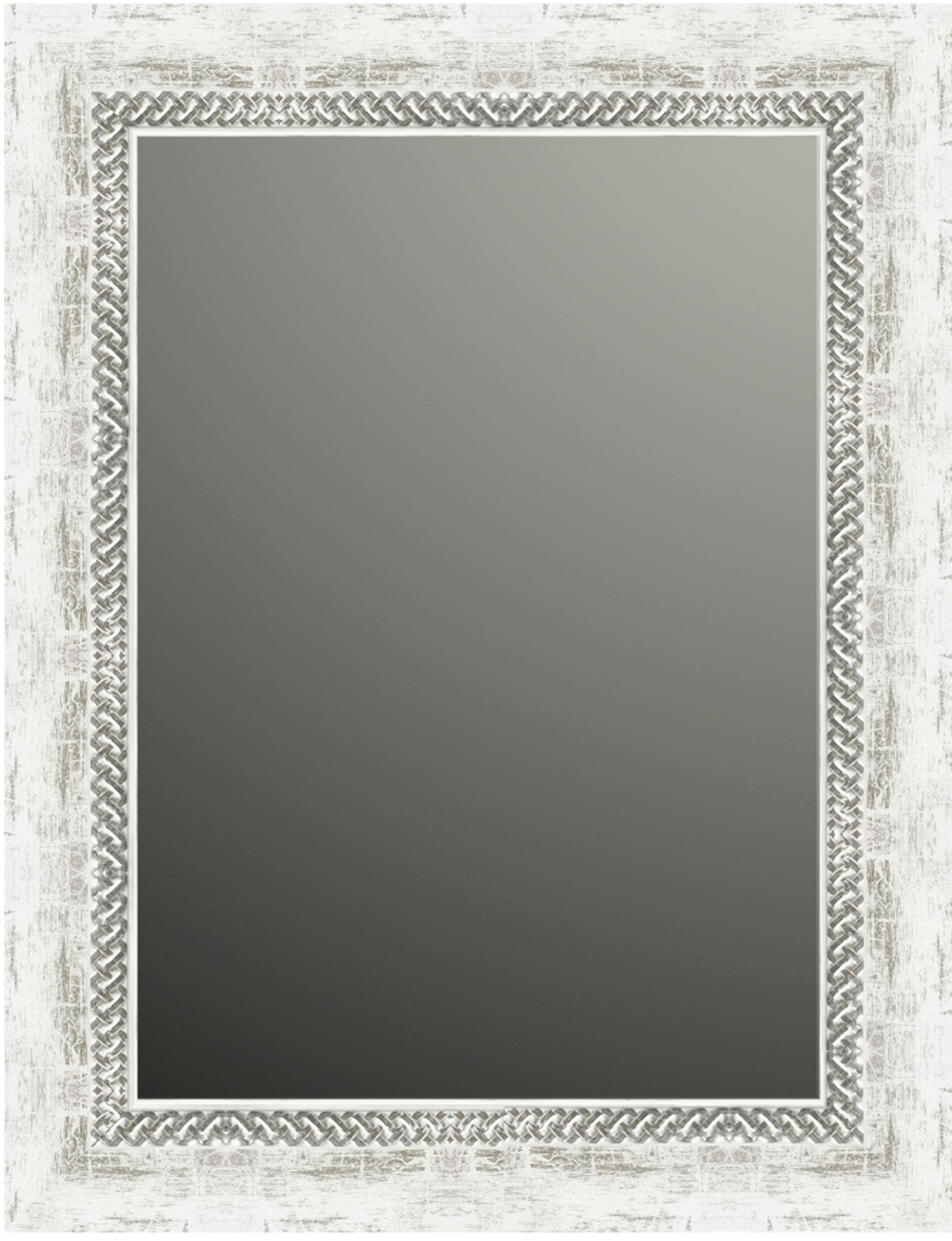 Espejo enmarcado rectangular alhambra blanco 86 x 66 cm