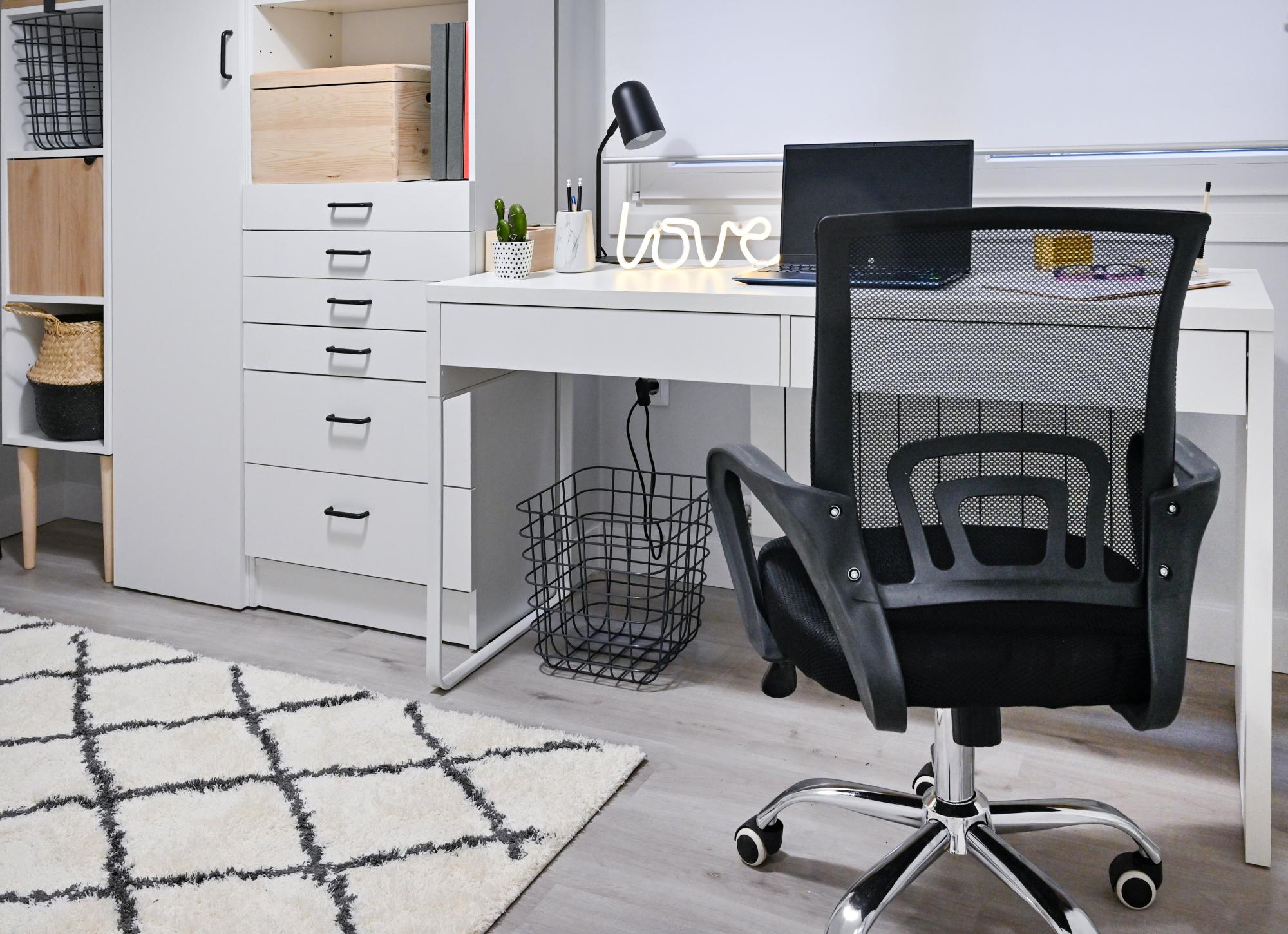 Mesa escritorio Touch blanco 138x50x75 cm Leroy Merlin