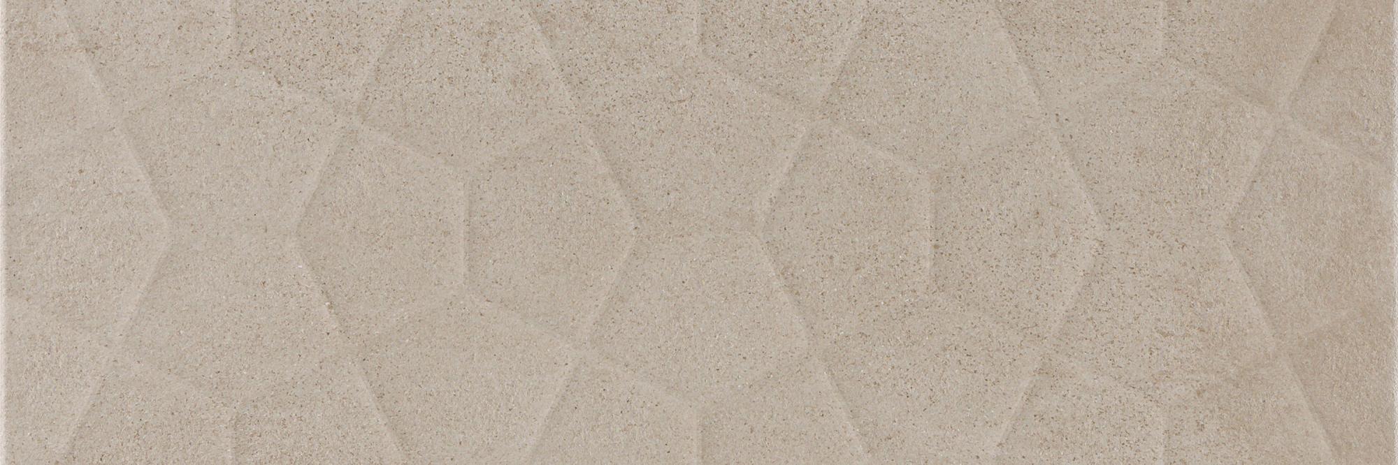 Azulejo cerámico Powder efecto relieve, cemento beige 40x120 cm ARGENTA ...