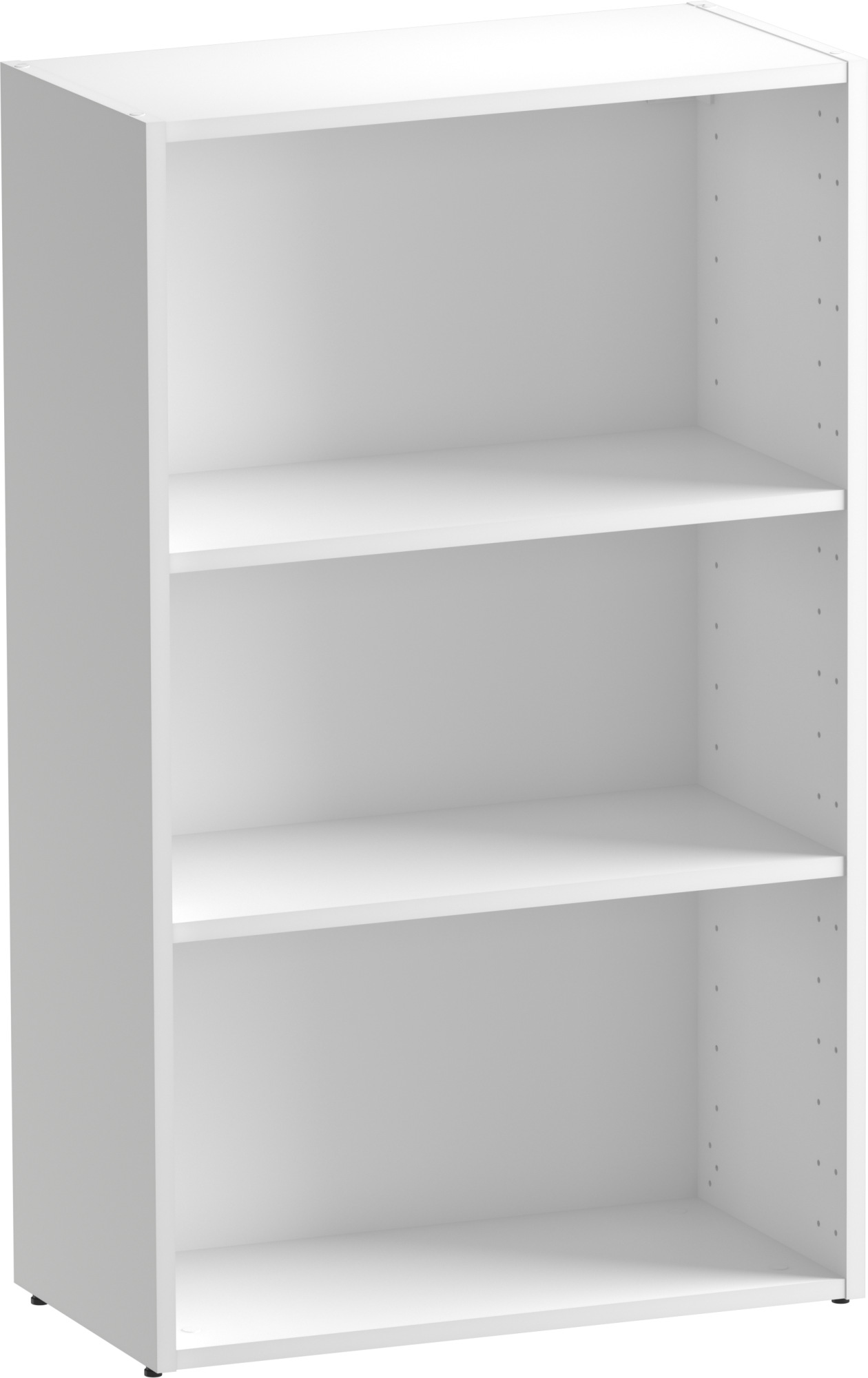 Librería estantería con dos baldas spaceo home blanco 60x100x30 cm