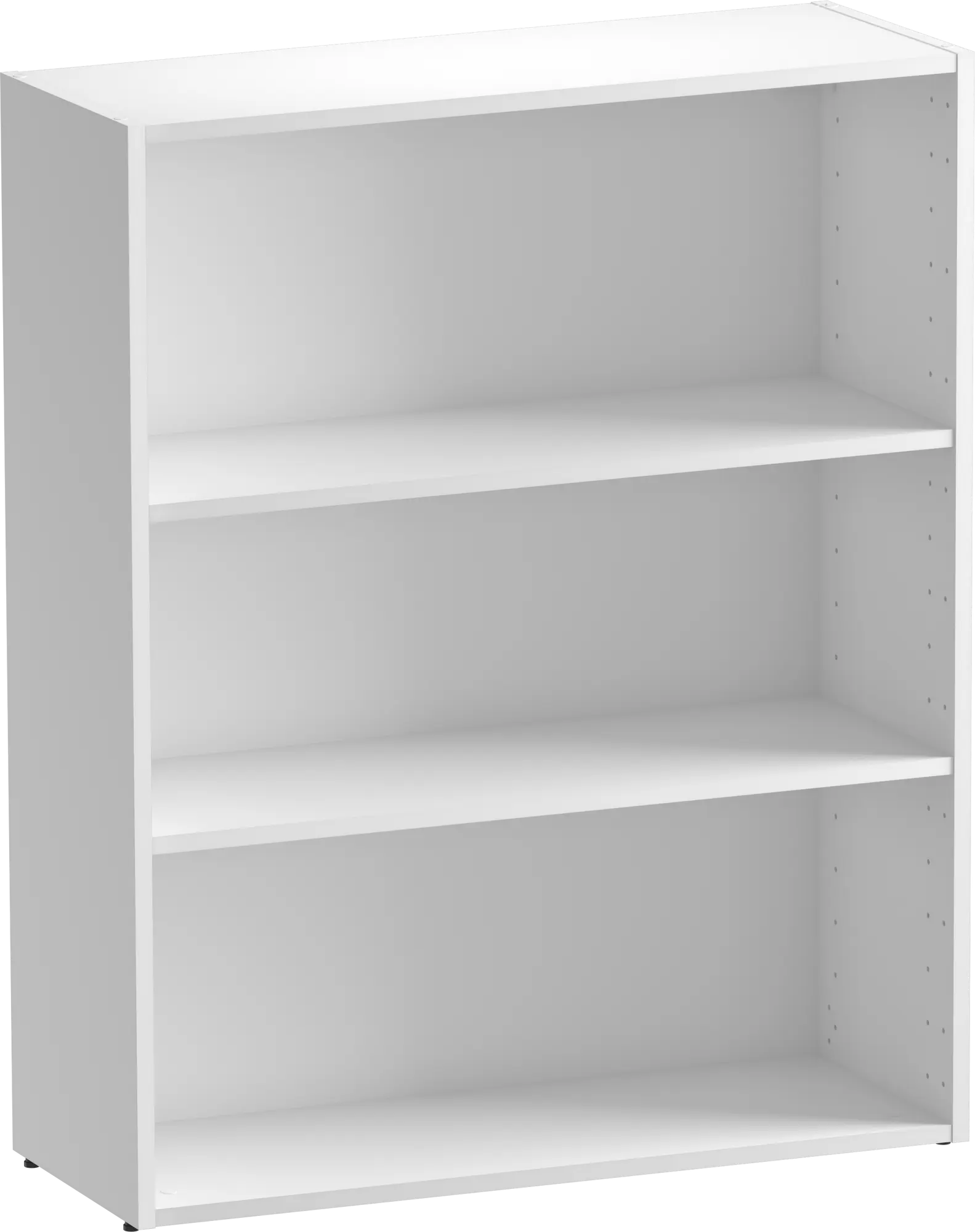 Librería estantería con dos baldas spaceo home blanco 80x100x30 cm