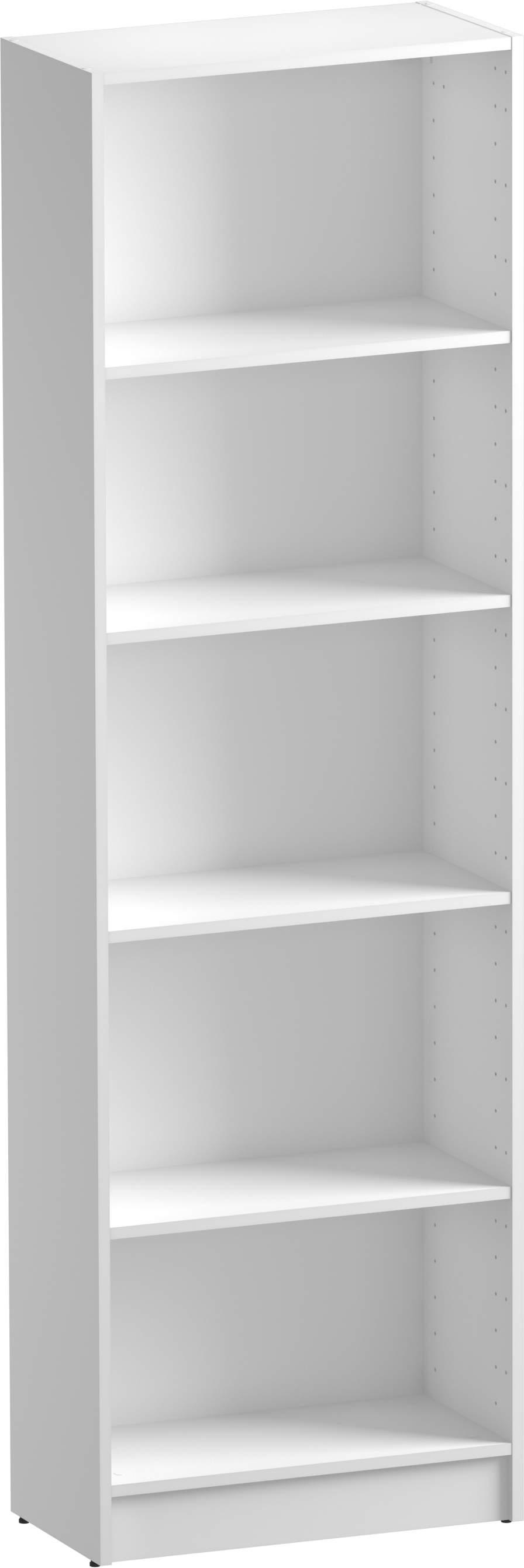 Librería estantería con cuatro baldas spaceo home blanco 60x200x30 cm