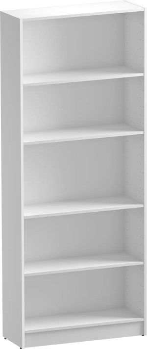 Librería estantería con cuatro baldas SPACEO HOME blanco 80x200x30 cm
