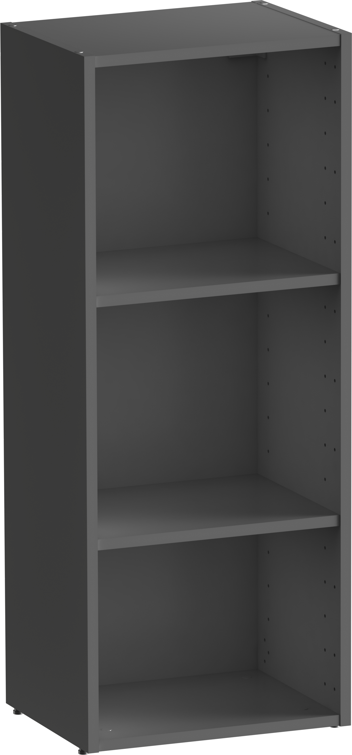 Librería estantería con dos baldas spaceo home gris 40x100x30 cm