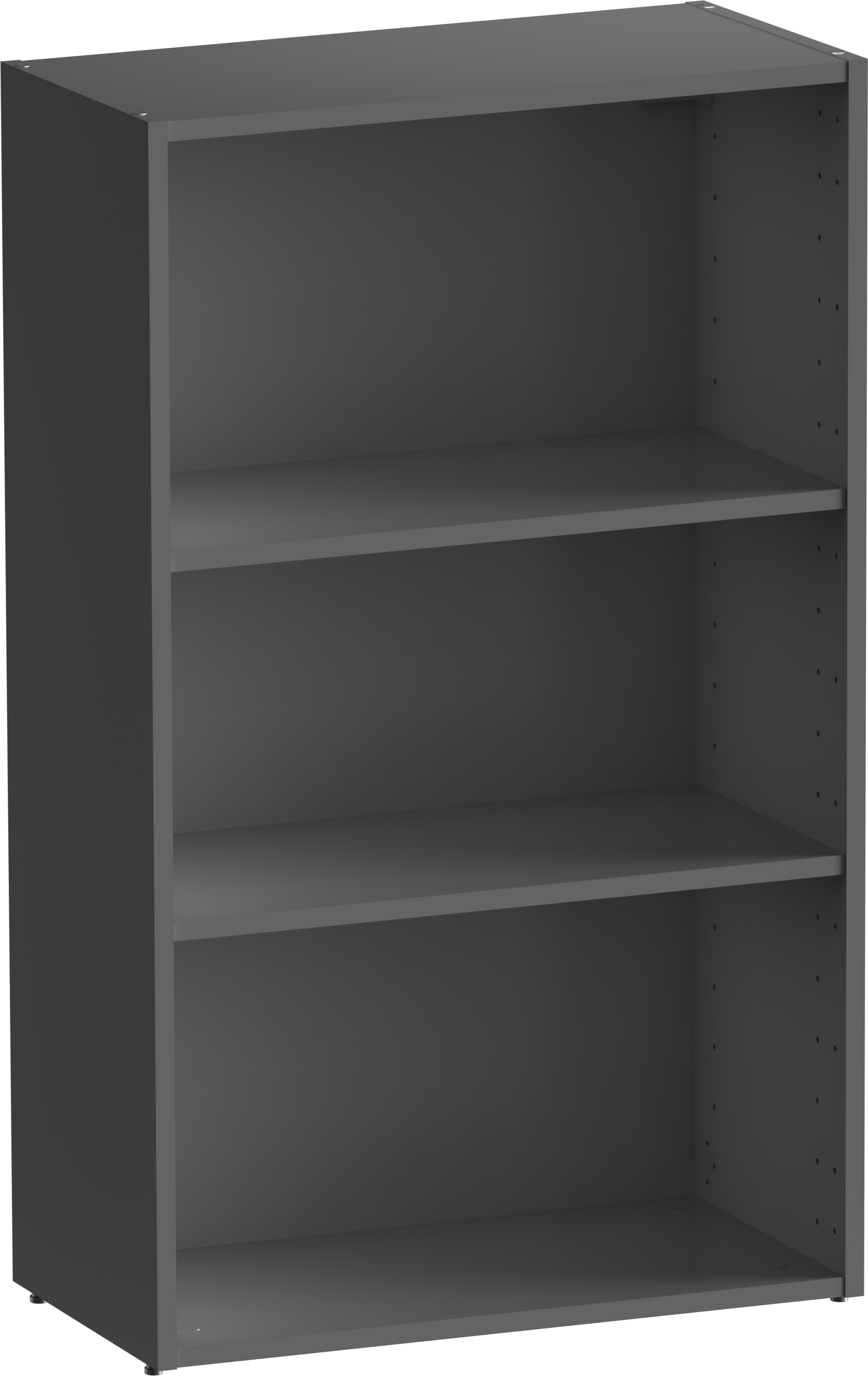 Librería estantería con dos baldas spaceo home gris 60x100x30 cm