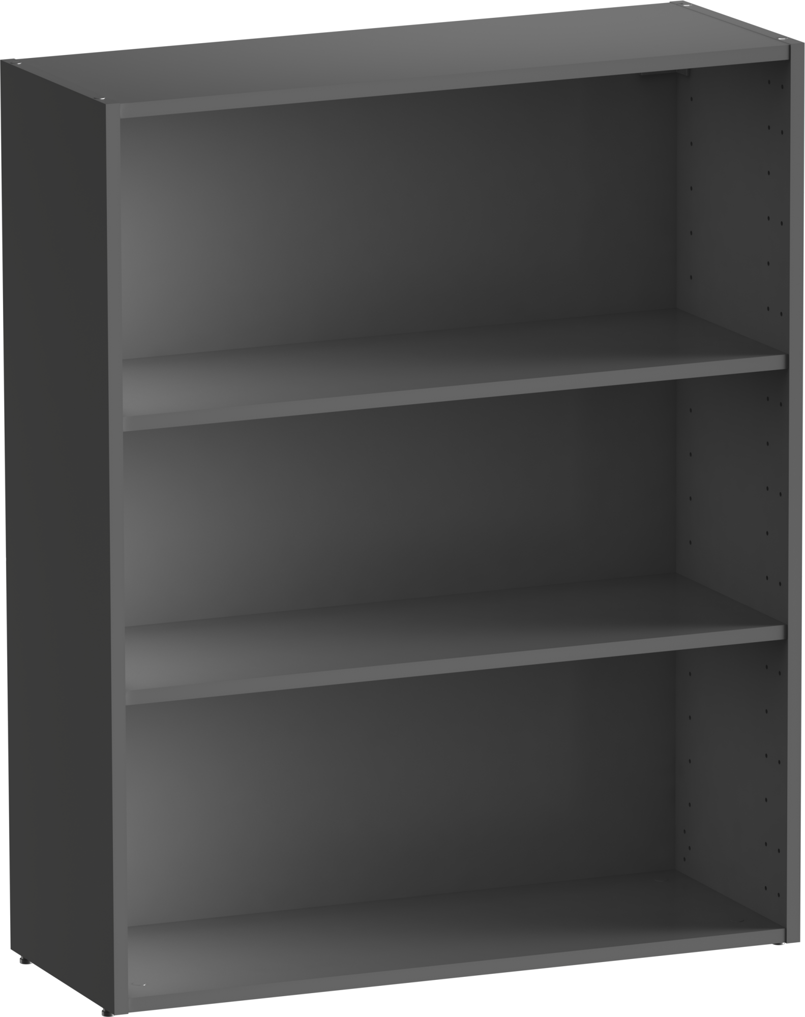 Librería estantería con dos baldas spaceo home gris 80x100x30 cm