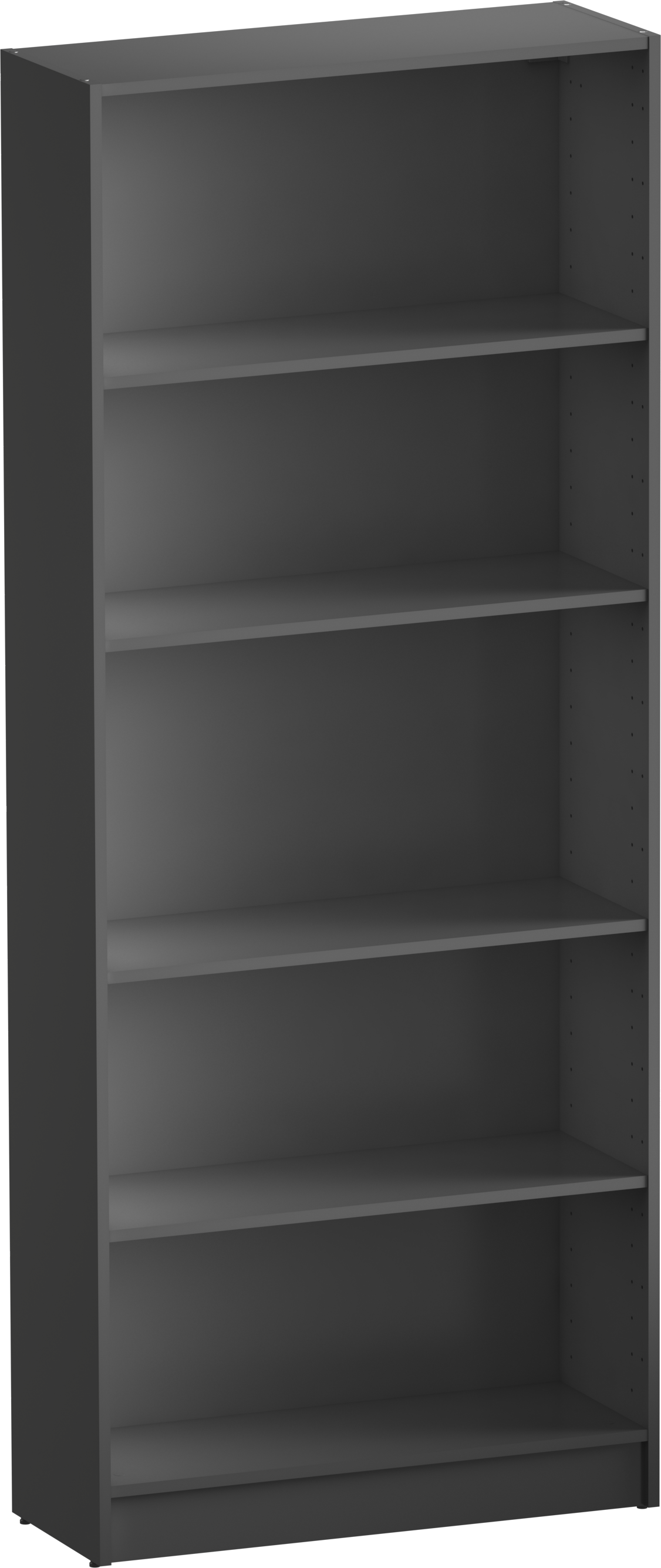 Librería estantería con cuatro baldas spaceo home gris 80x200x30 cm