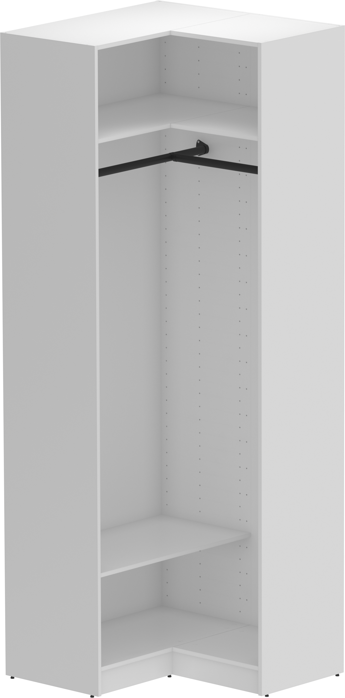 Módulo de armario de rincón spaceo home blanco 87/85x240x45 cm de la marca SPACEO