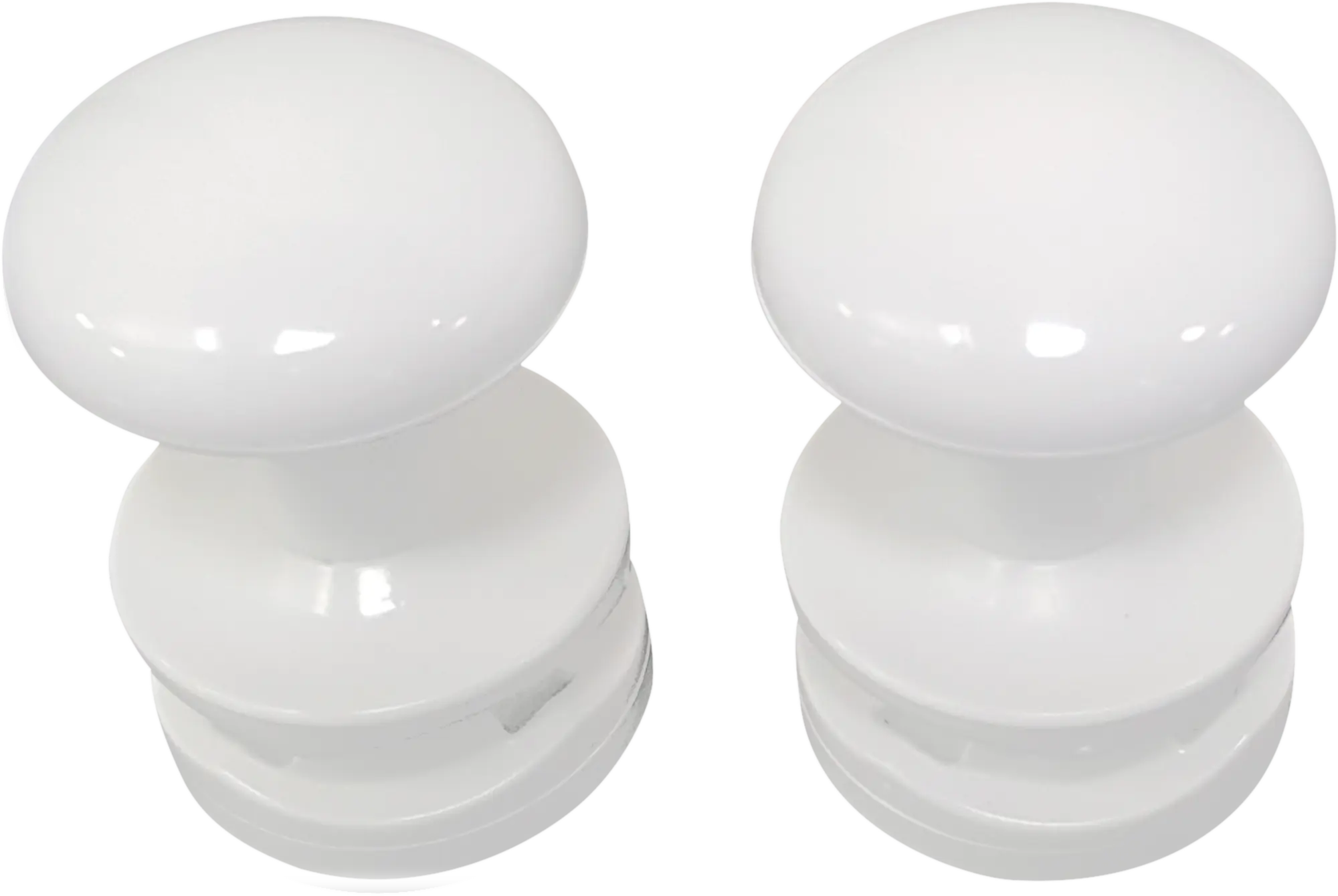 Pack de 2 perchas botón cicsa para toallas color blanco