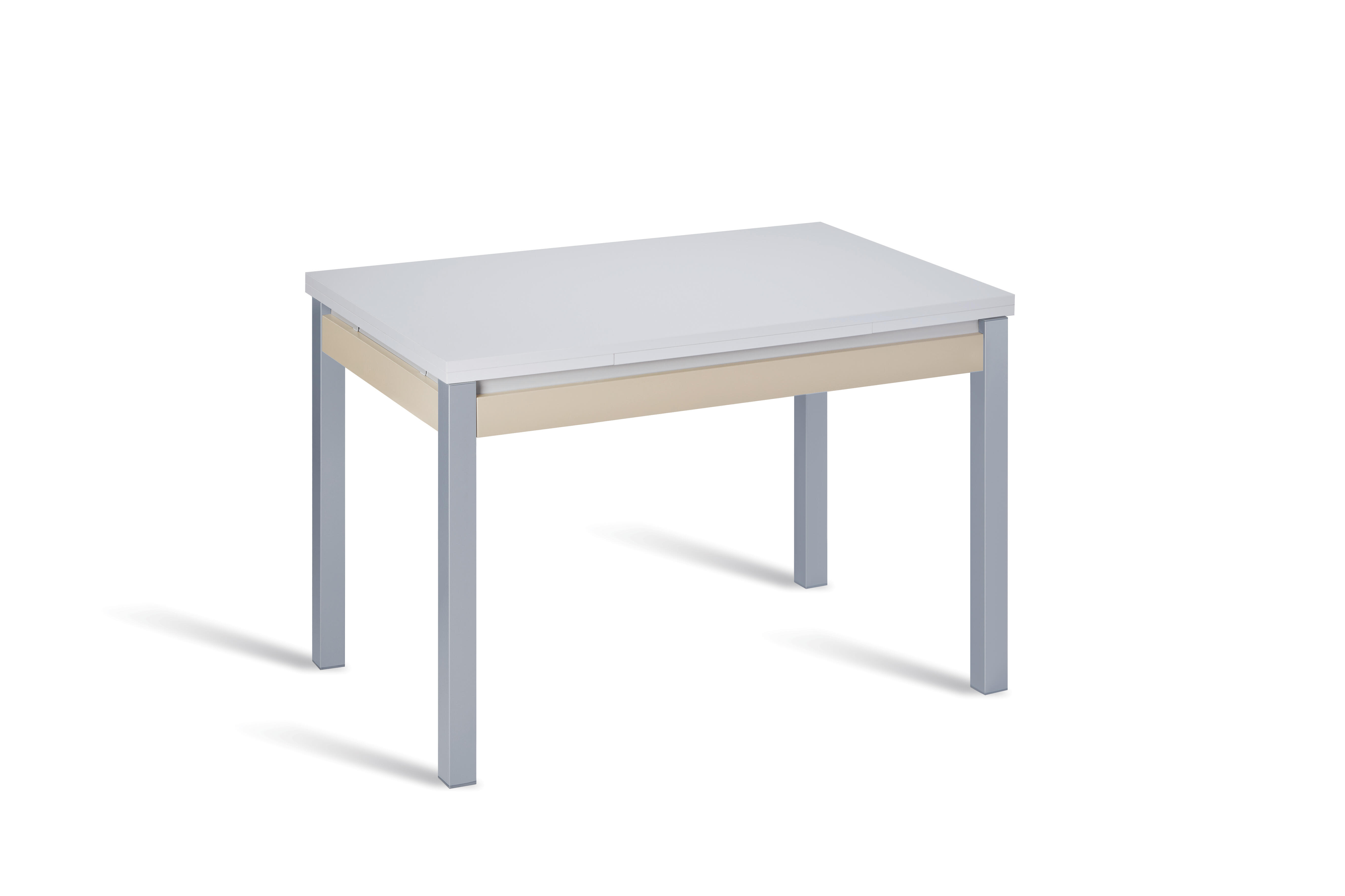 Mesa cocina extensible madera ártico de 100 a 160 cm blanco