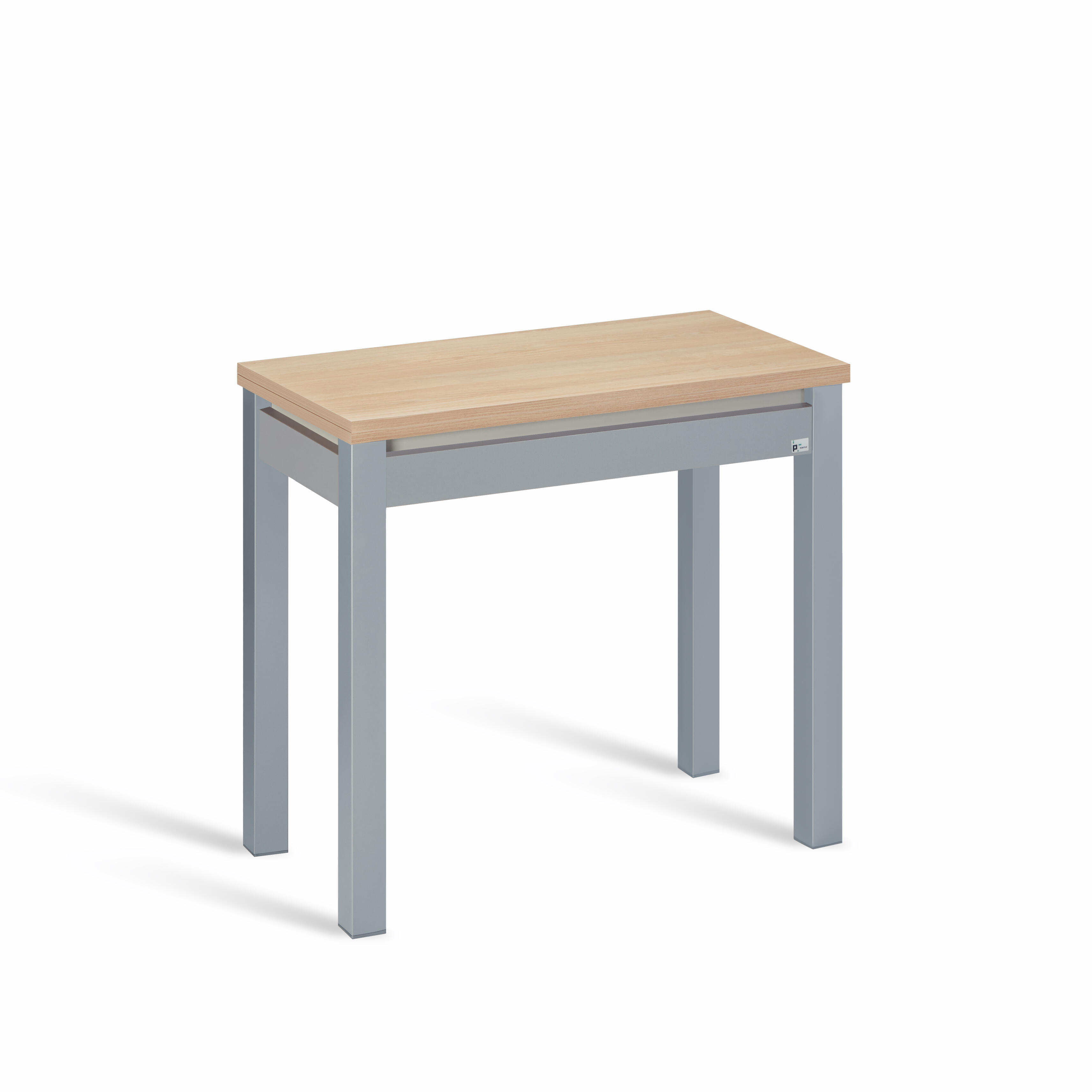 Mesa de cocina extensible de madera book de 40 a 80 cm beige