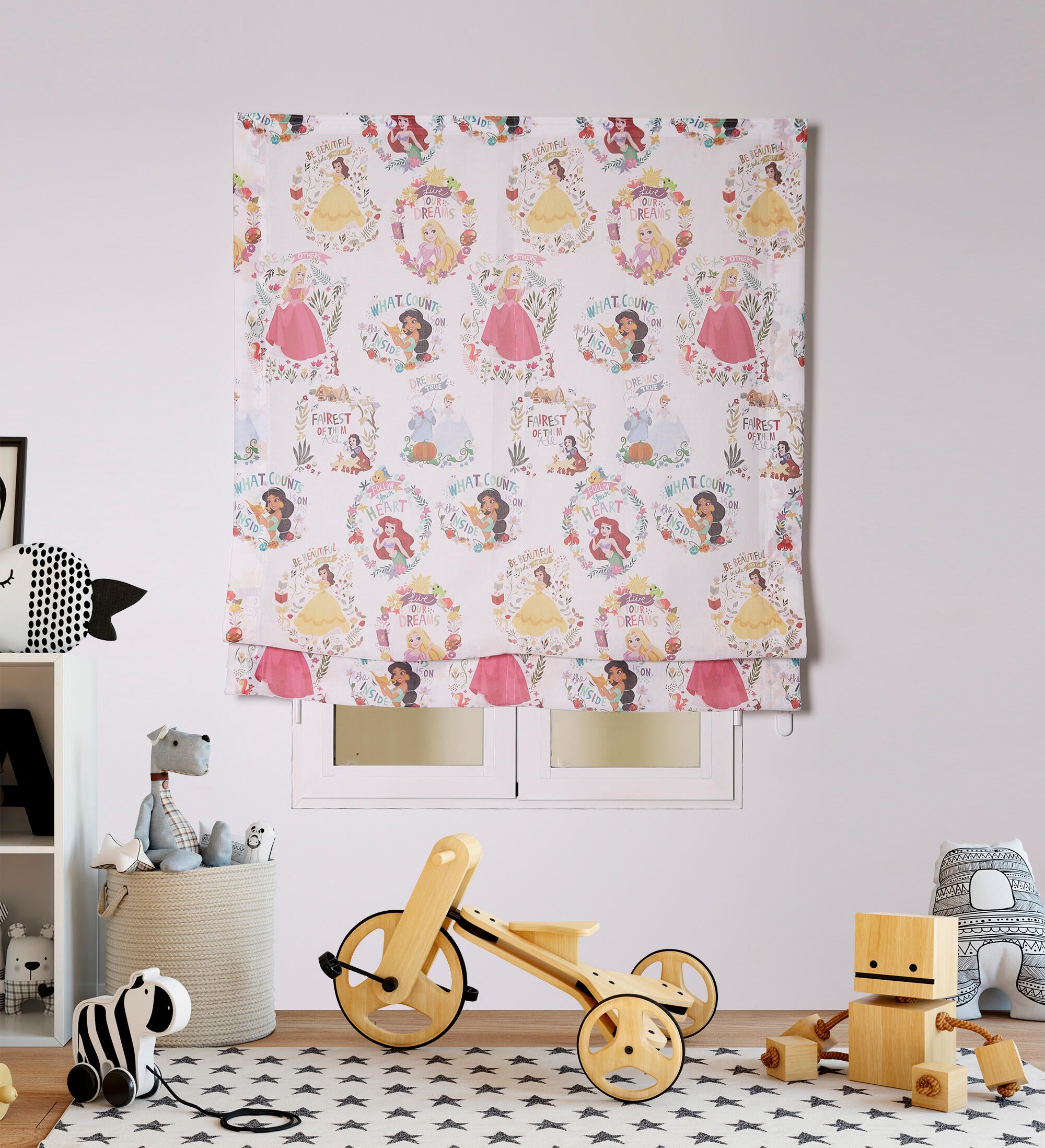 Estor plegable paqueto princesas multicolor de 120x175 cm